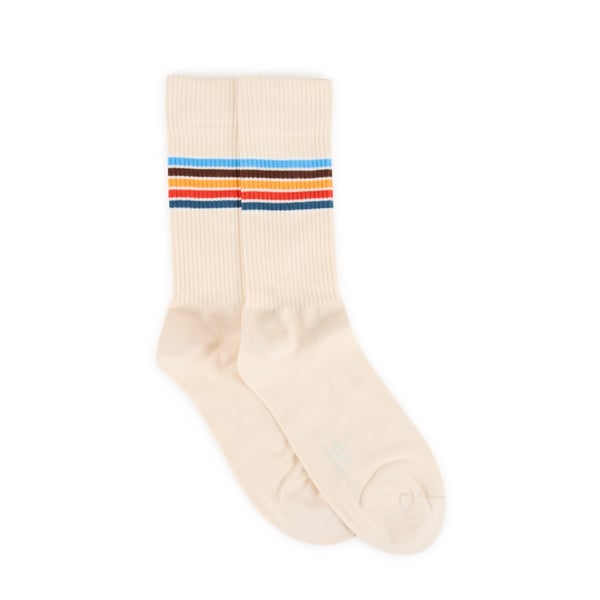 Chaussettes hautes à rayures en coton mélangé Chaussettes hautes à rayures en coton mélangé