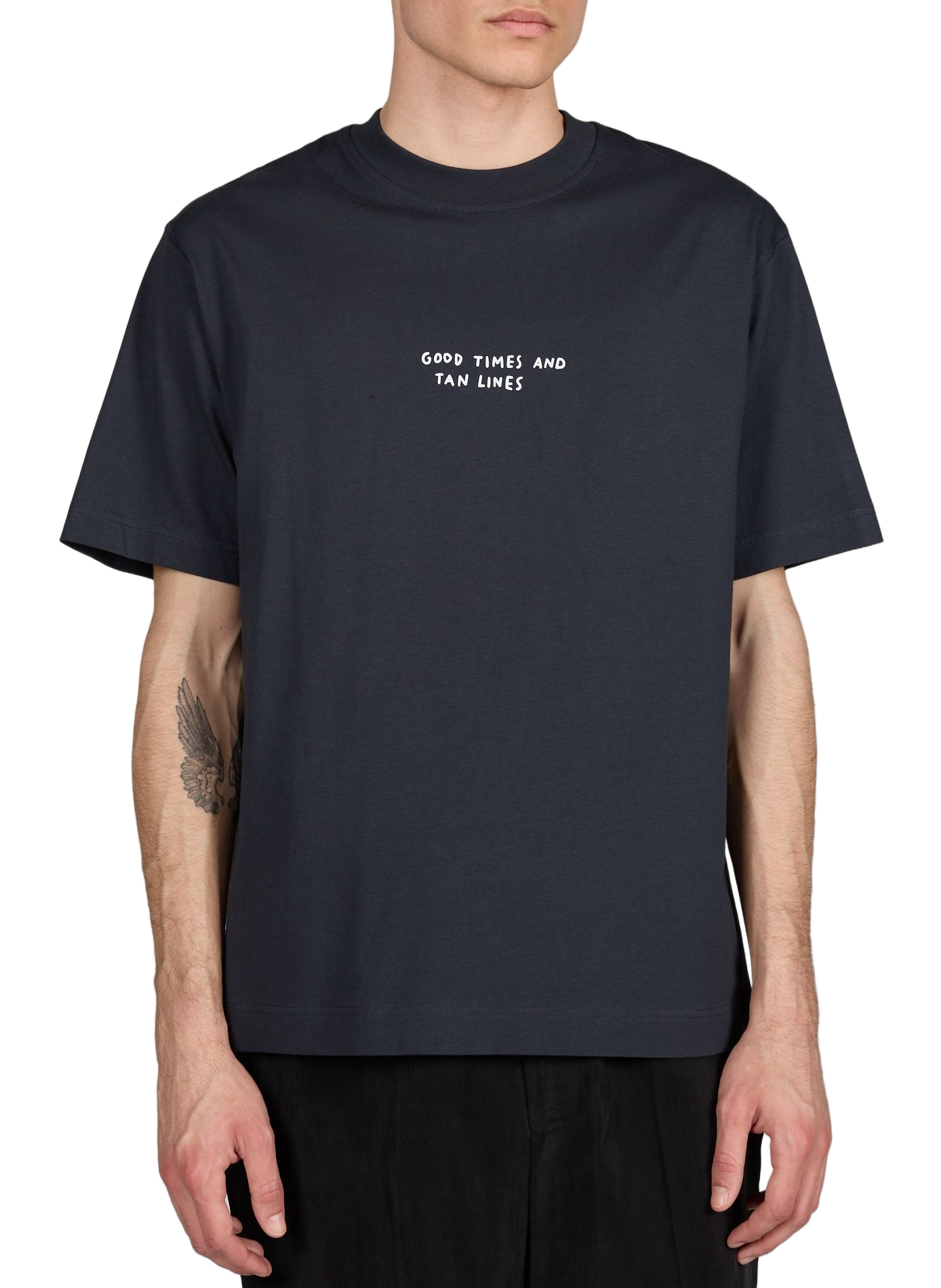 Maglietta dritta con slogan in cotone CLOSED Nero