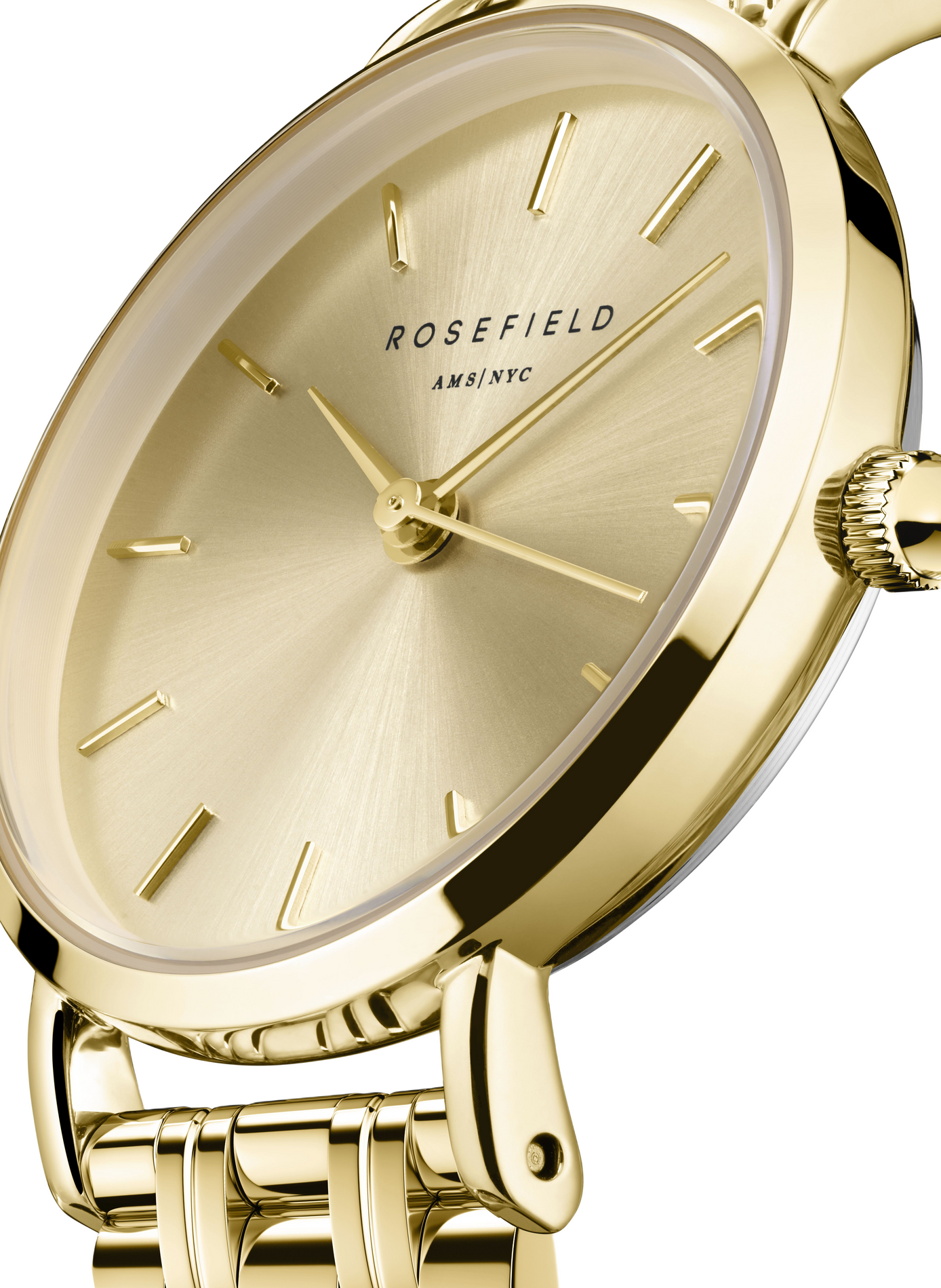 Montre analogique Small Edit en acier inoxydable ROSEFIELD Doré