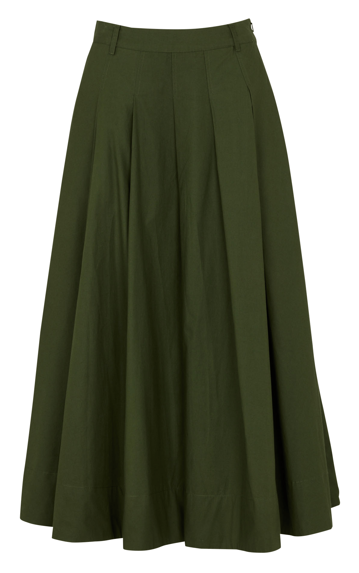 Jupe évasée en coton olive MAISON 123 Kaki