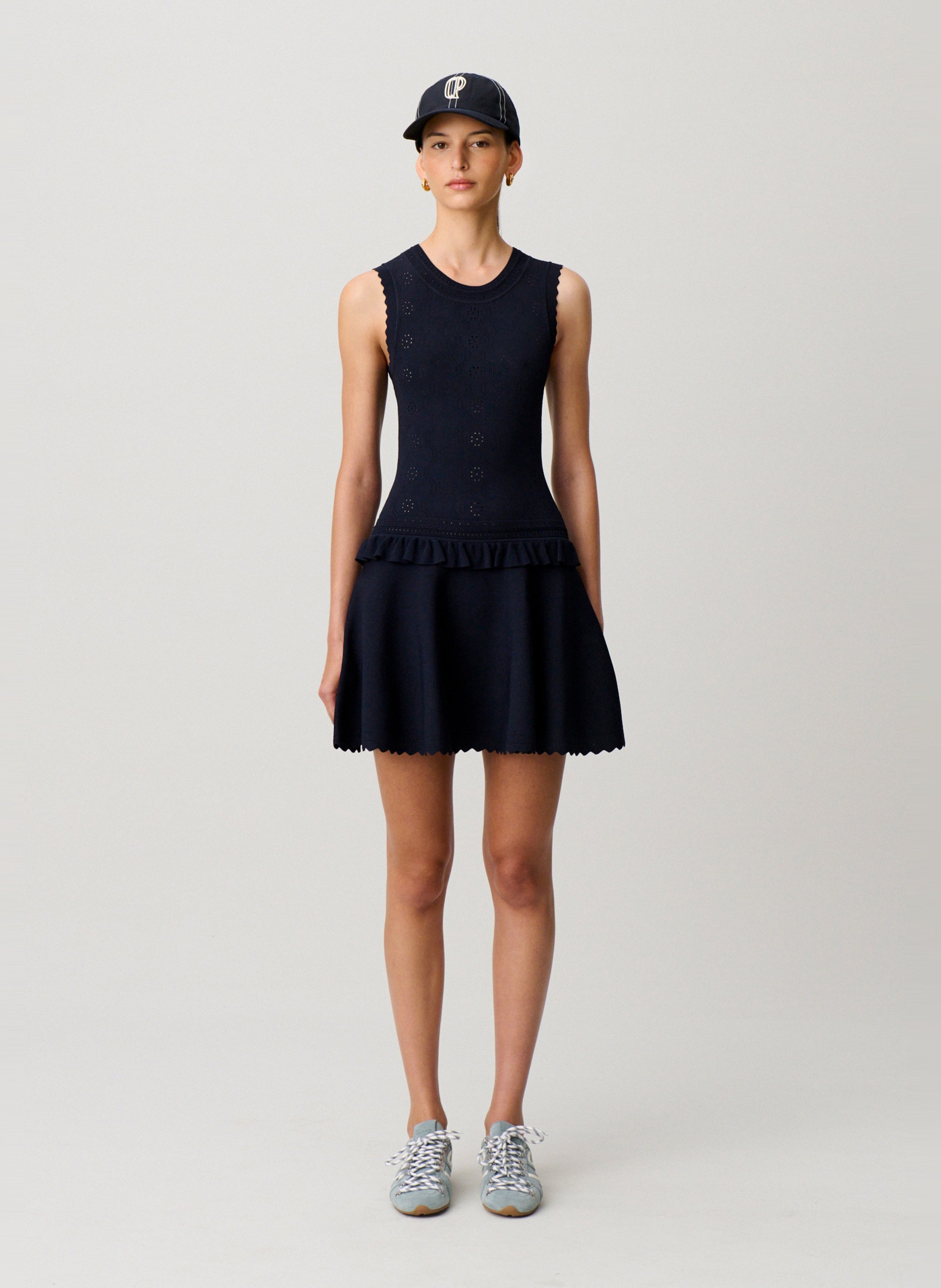 Robe courte col rond CLAUDIE PIERLOT Bleu