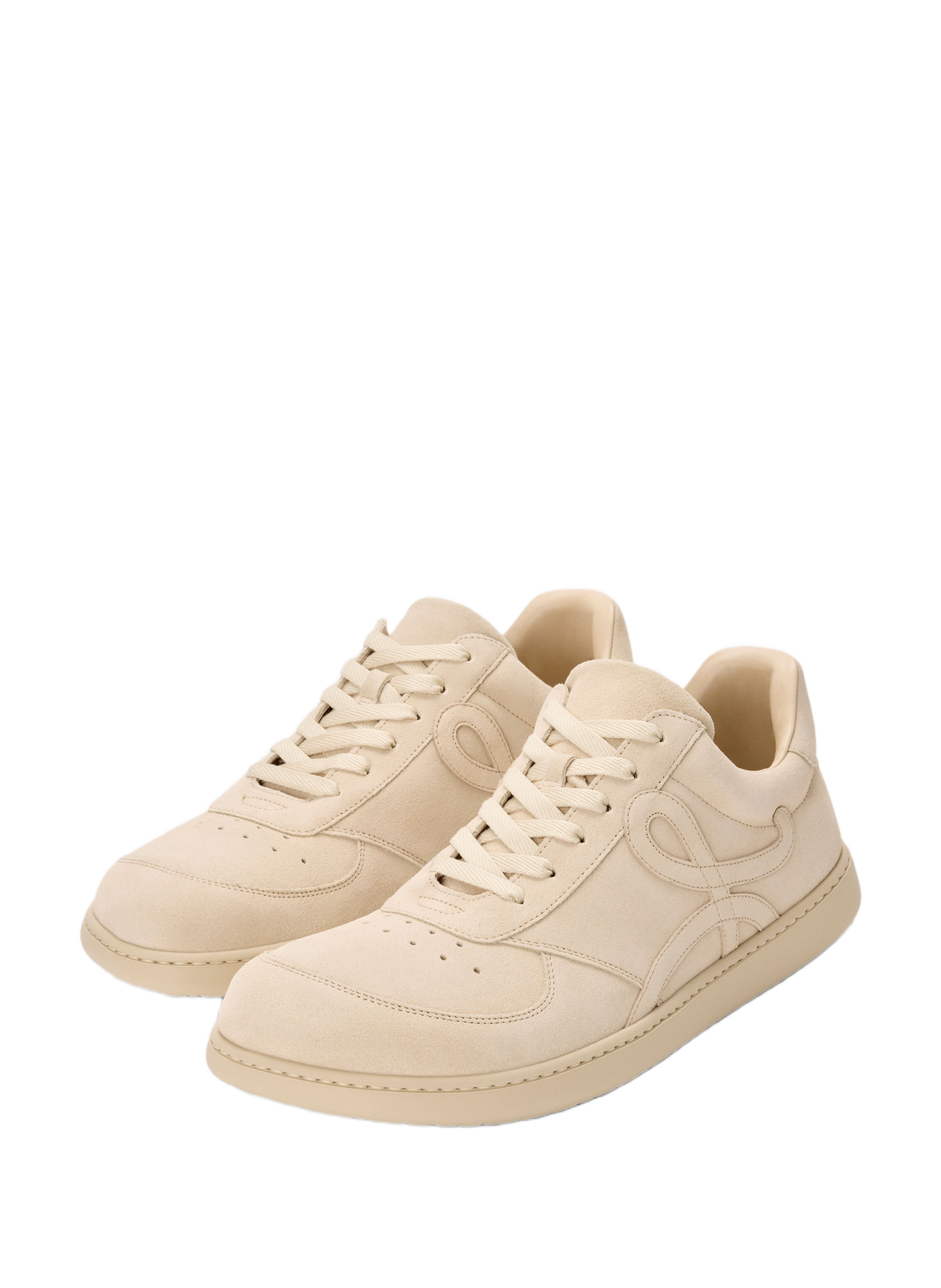 Baskets basses Jambo en veau velours LOEWE Beige