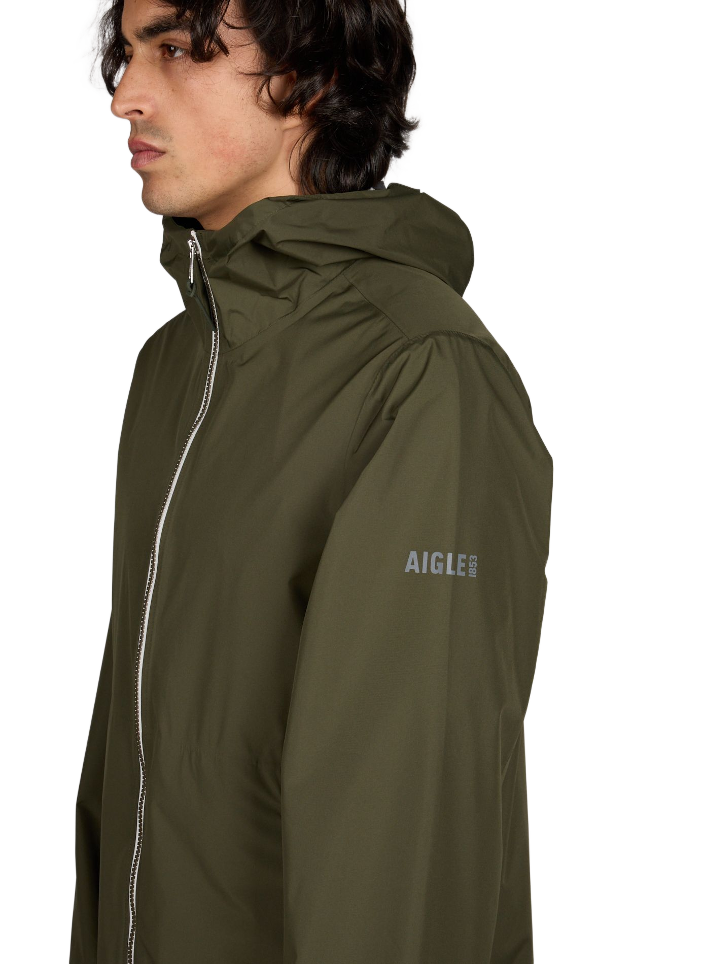 Blouson mi-long à capuche AIGLE Kaki