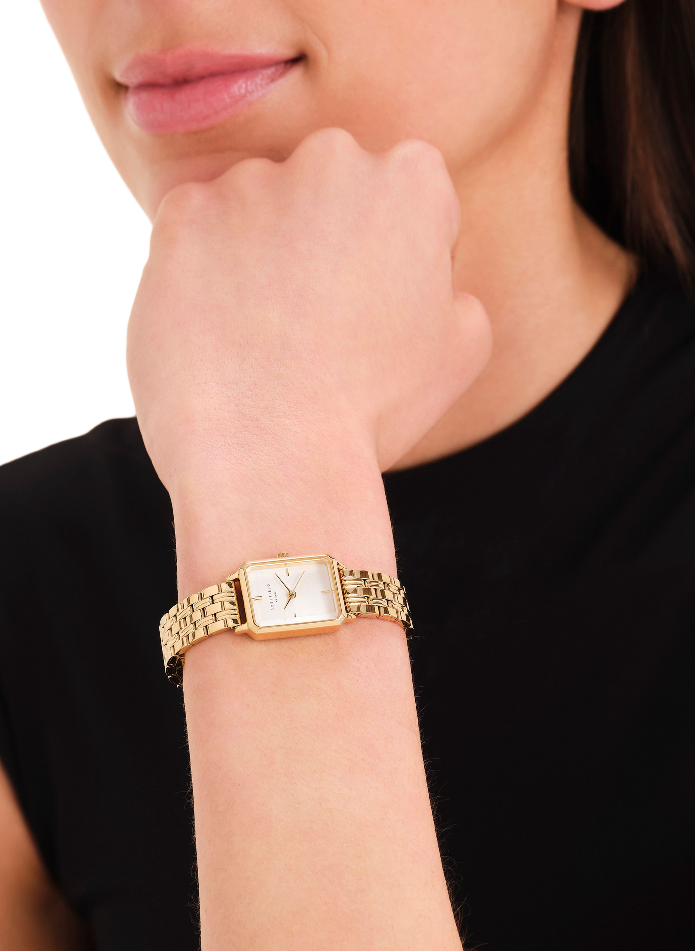 Montre analogique Octagon XS en acier inoxydable ROSEFIELD Blanc