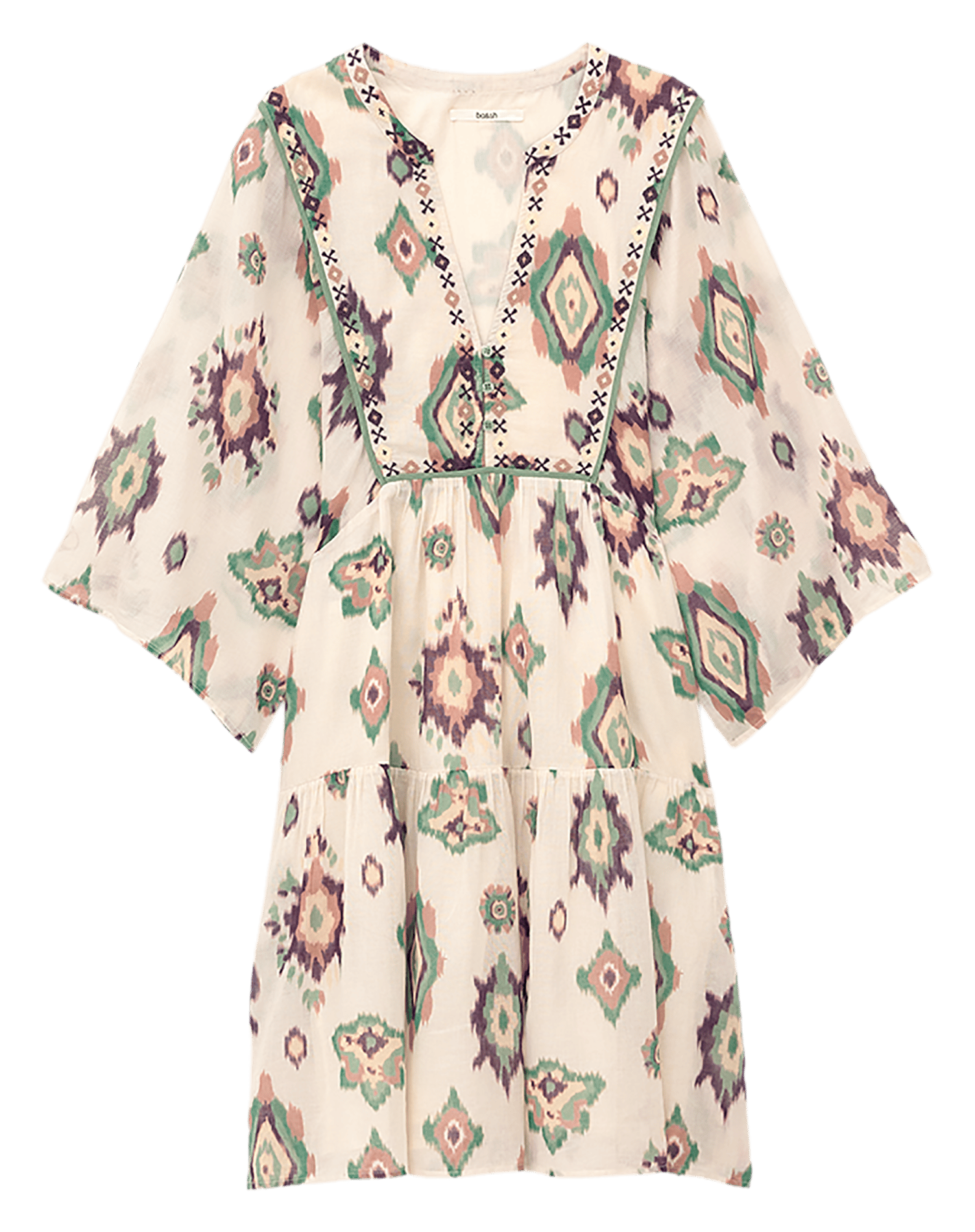 Robe courte col v olalie BA&SH Beige