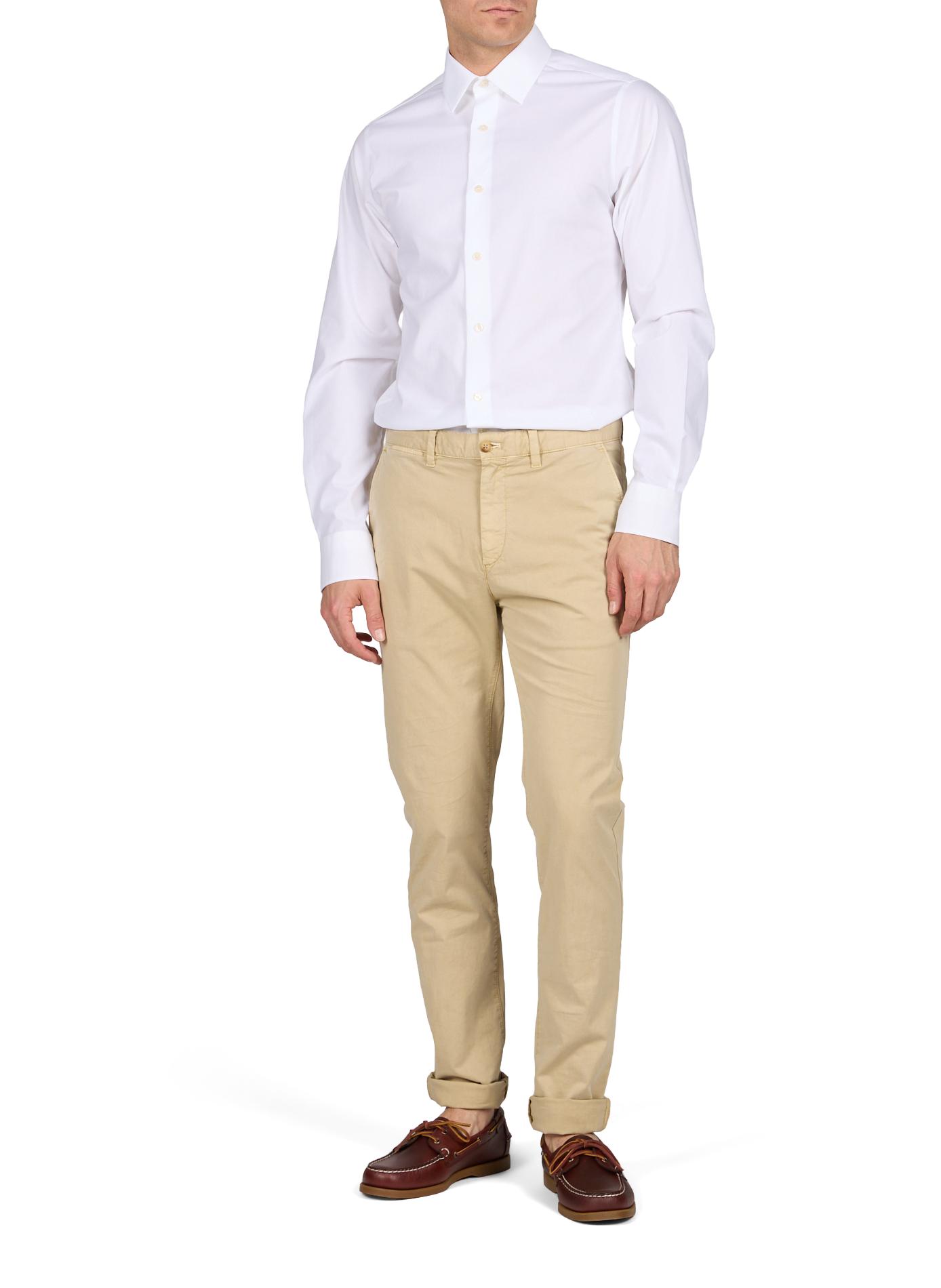 Pantalon chino slim en coton mélangé GANT Beige