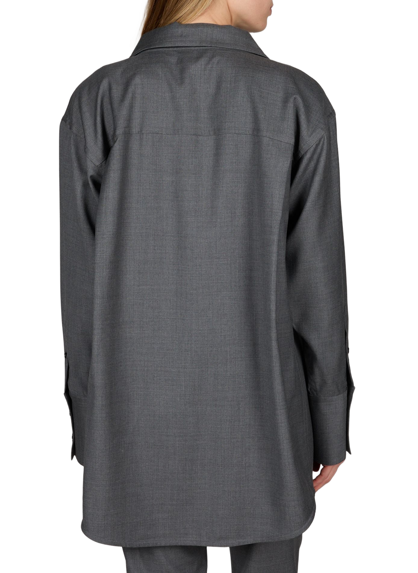 Flowy wool shirt CO Grey