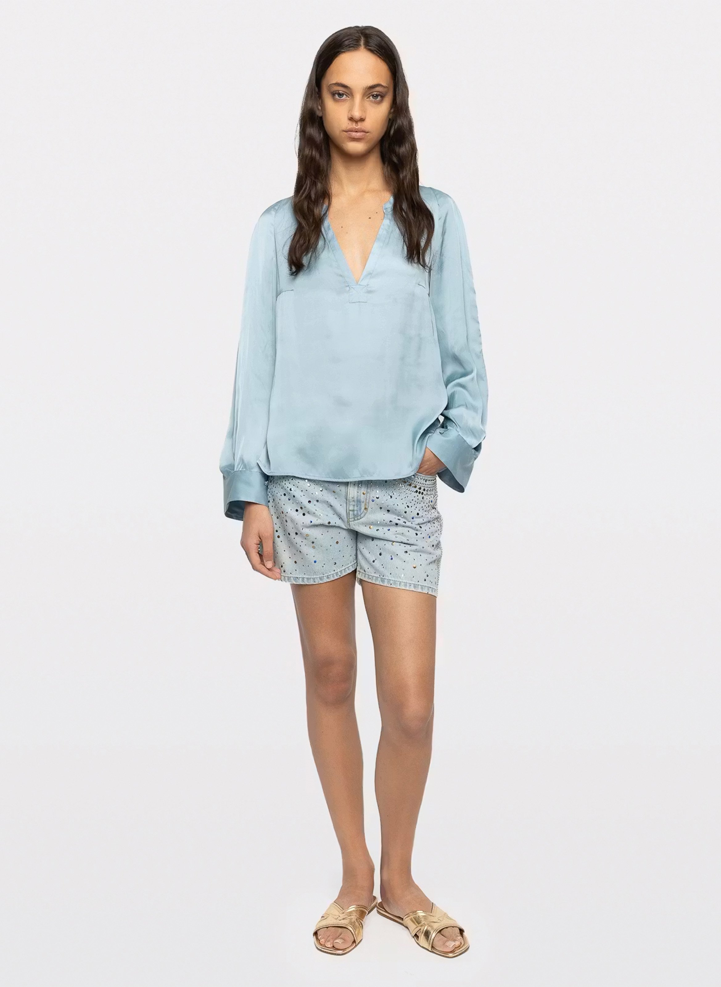 Blouse col tunisien torny ZADIG&VOLTAIRE Bleu