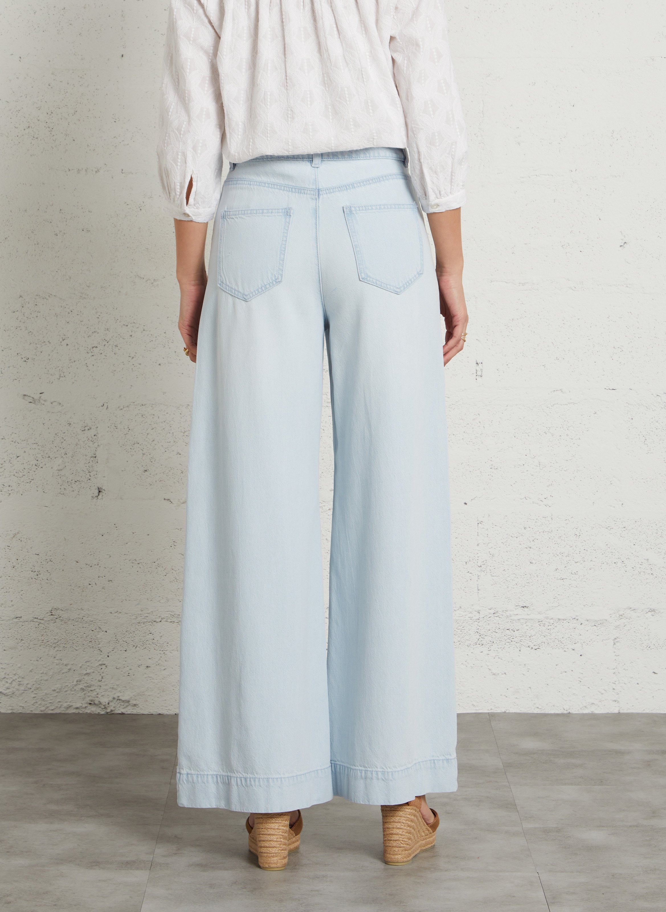 Jean large en coton tara MAISON 123 Bleu