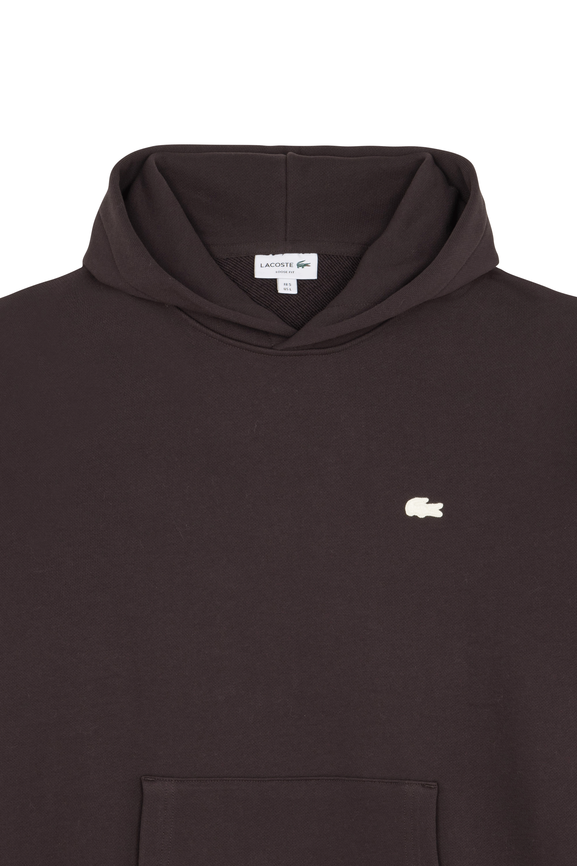 Hoodie sweatshirt LACOSTE Marron
