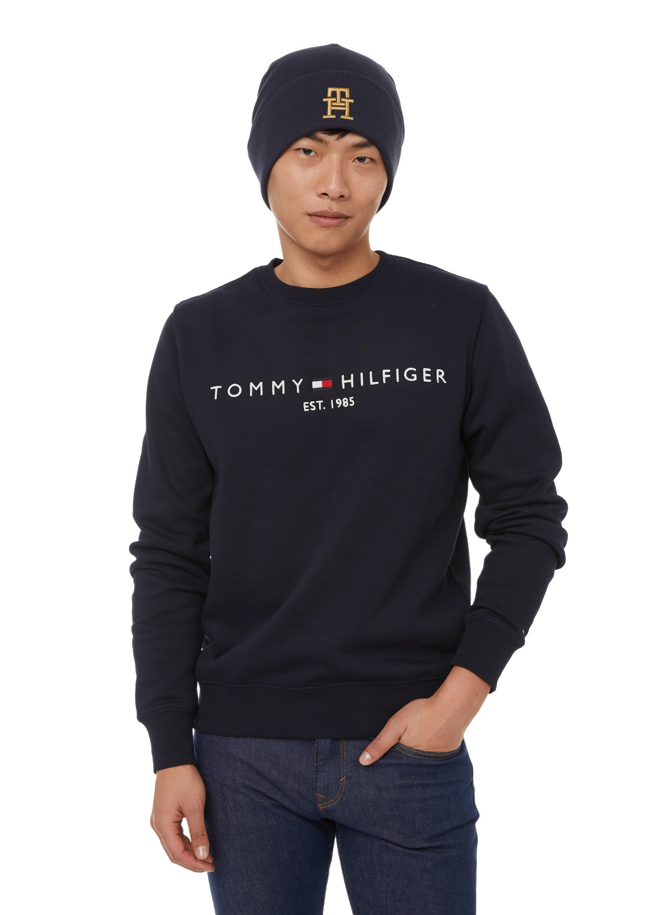 Mixed cotton sweatshirt TOMMY HILFIGER Blue