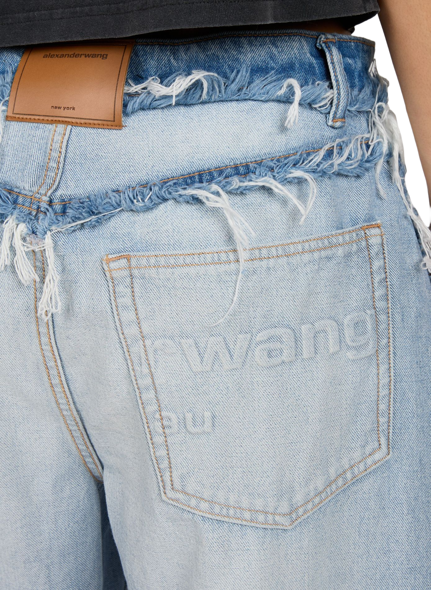 Wide cotton jeans ALEXANDER WANG Blue