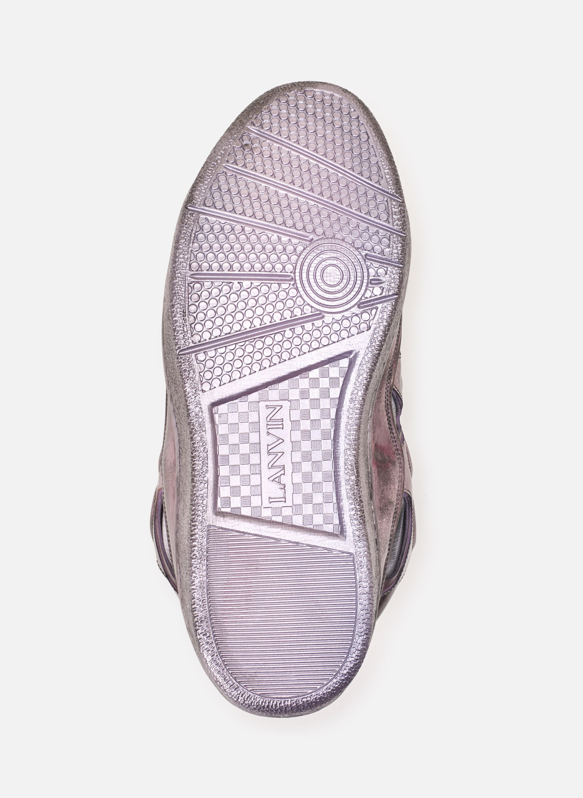 Sneakers curb en tissu technique metallise LANVIN Rose
