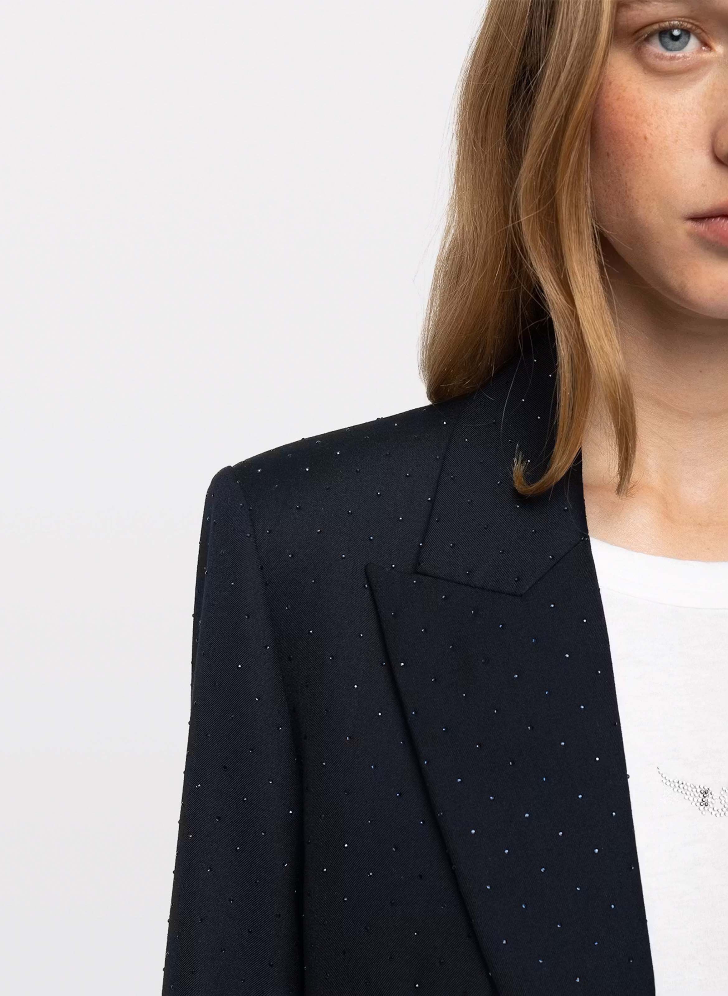 Blazer droit à strass valse ZADIG&VOLTAIRE Bleu