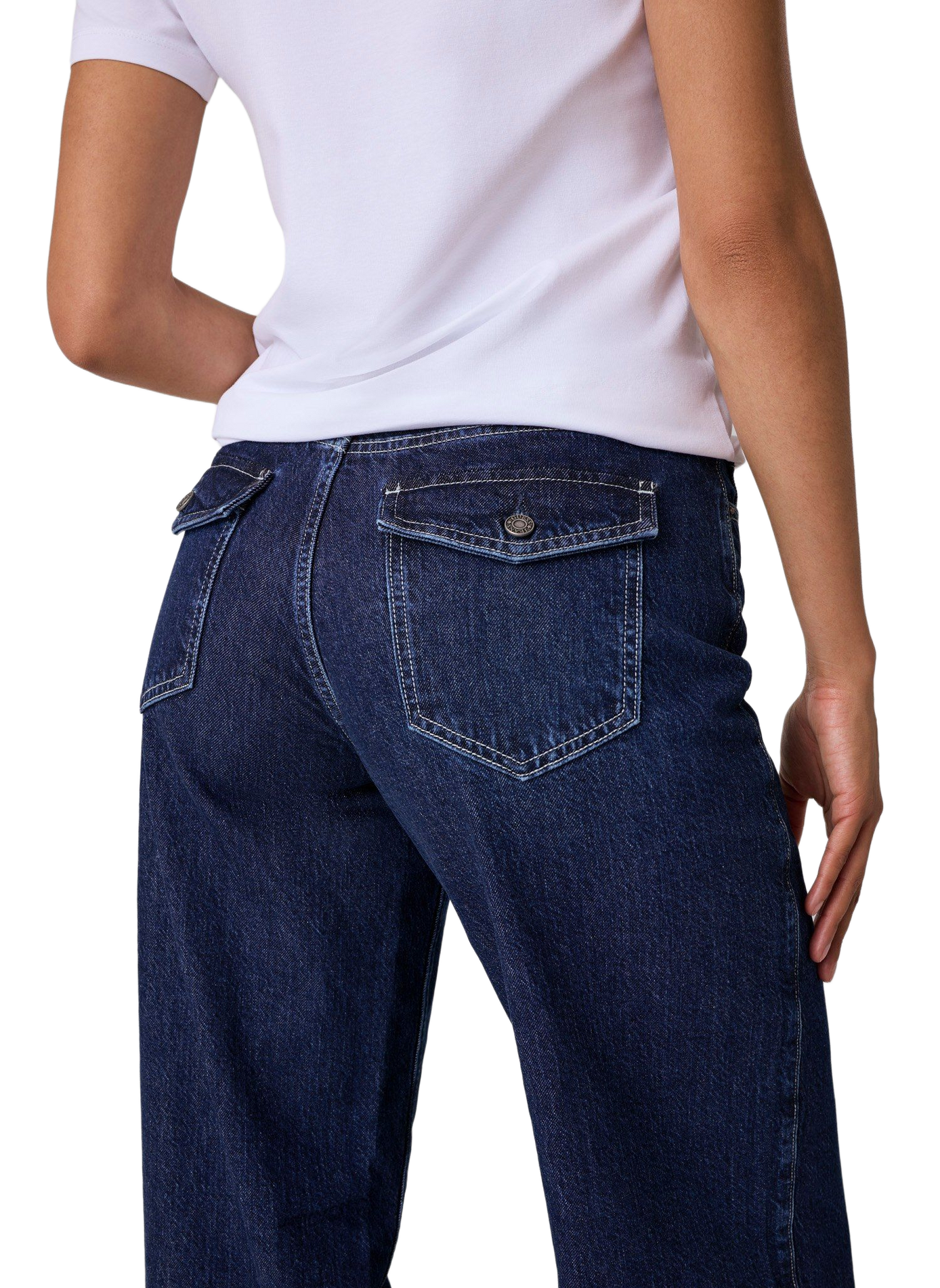 Weite Hose aus Baumwollmischung GUESS Blau