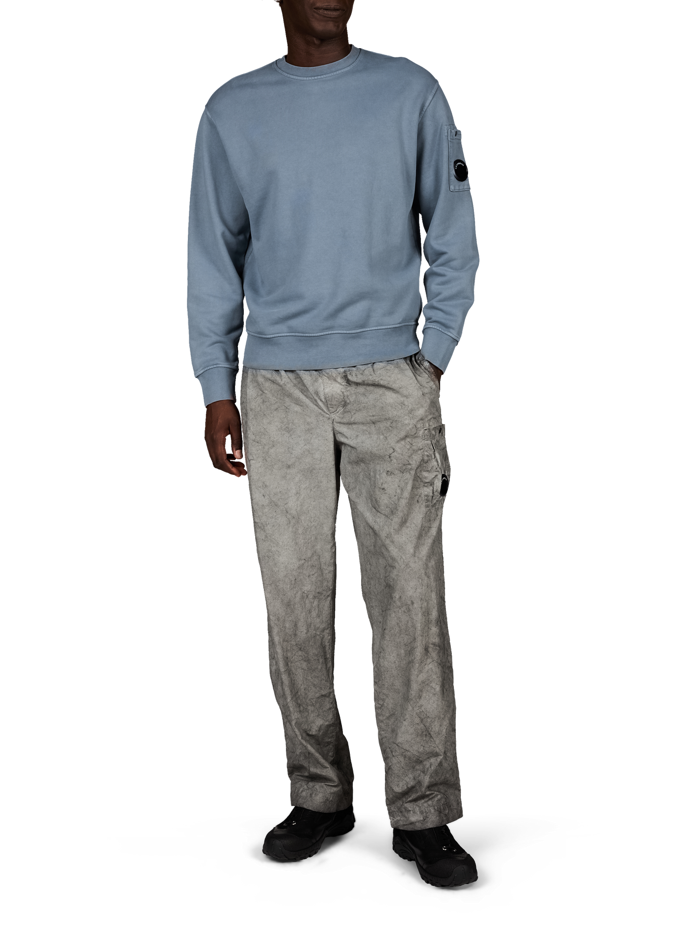 Felpa girocollo in cotone CP COMPANY Blu