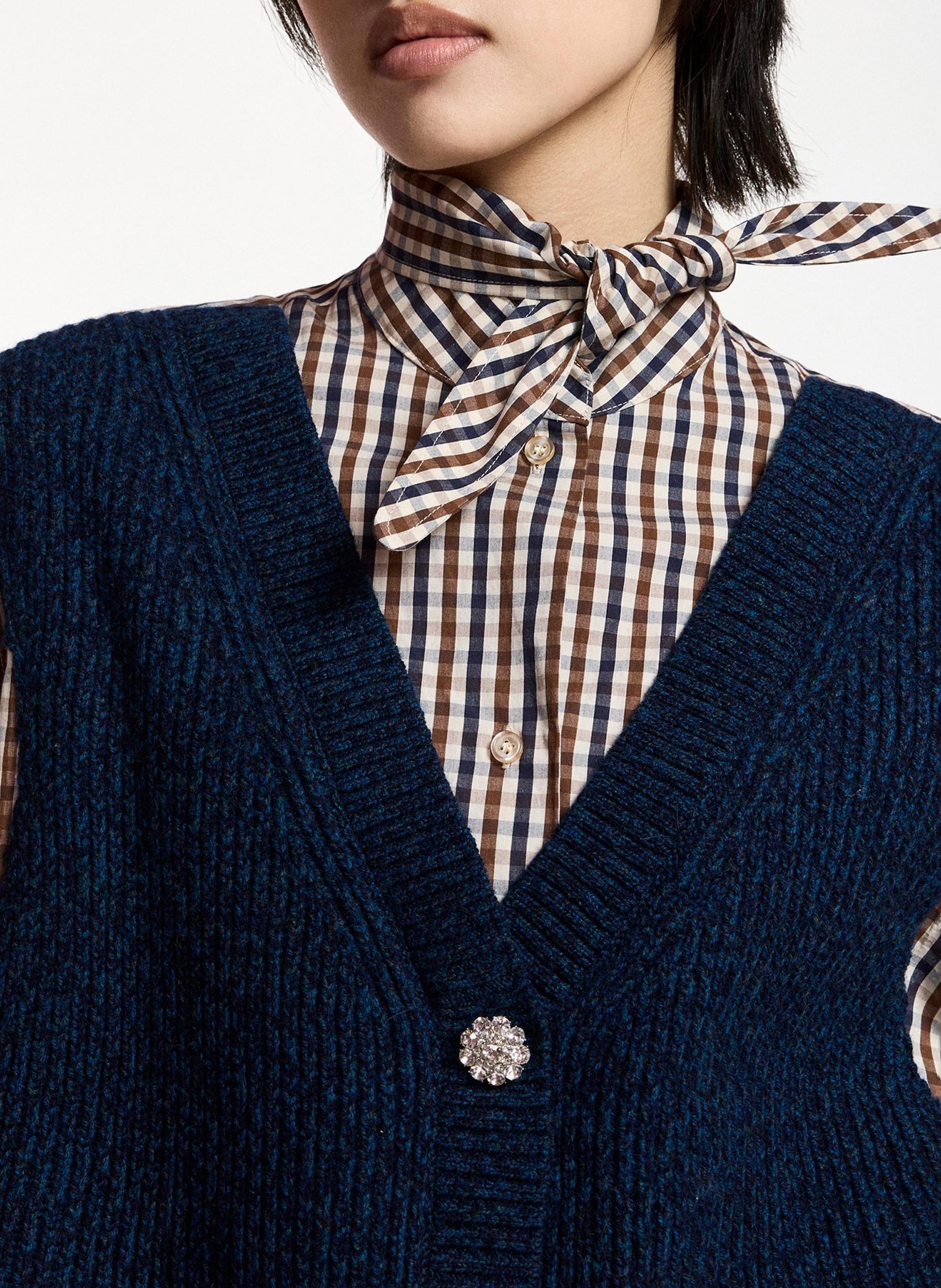 Chemise oversize superposée en laine kute ESSENTIEL ANTWERP Bleu