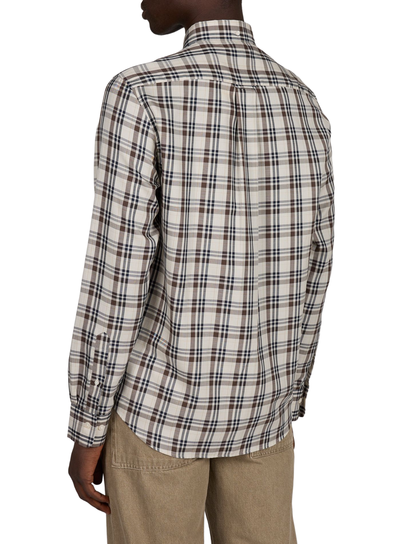 Straight printed shirt with classic collar GANT Brown