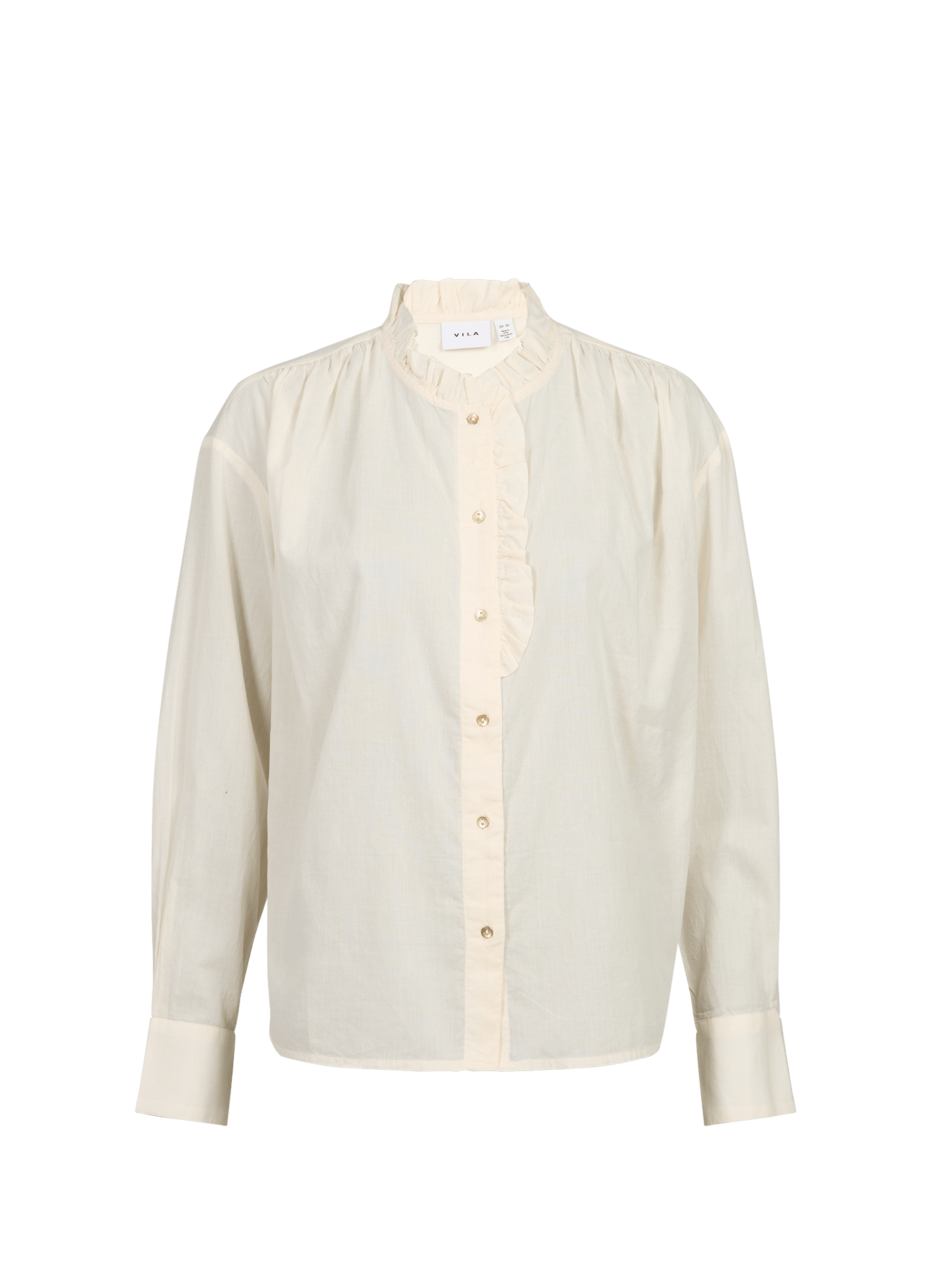 Fließende Baumwollbluse VILA Beige