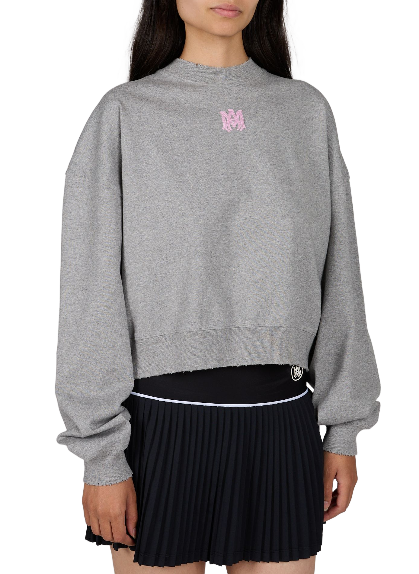 Bestickter Baumwoll-Sweatshirt AMIRI Grau