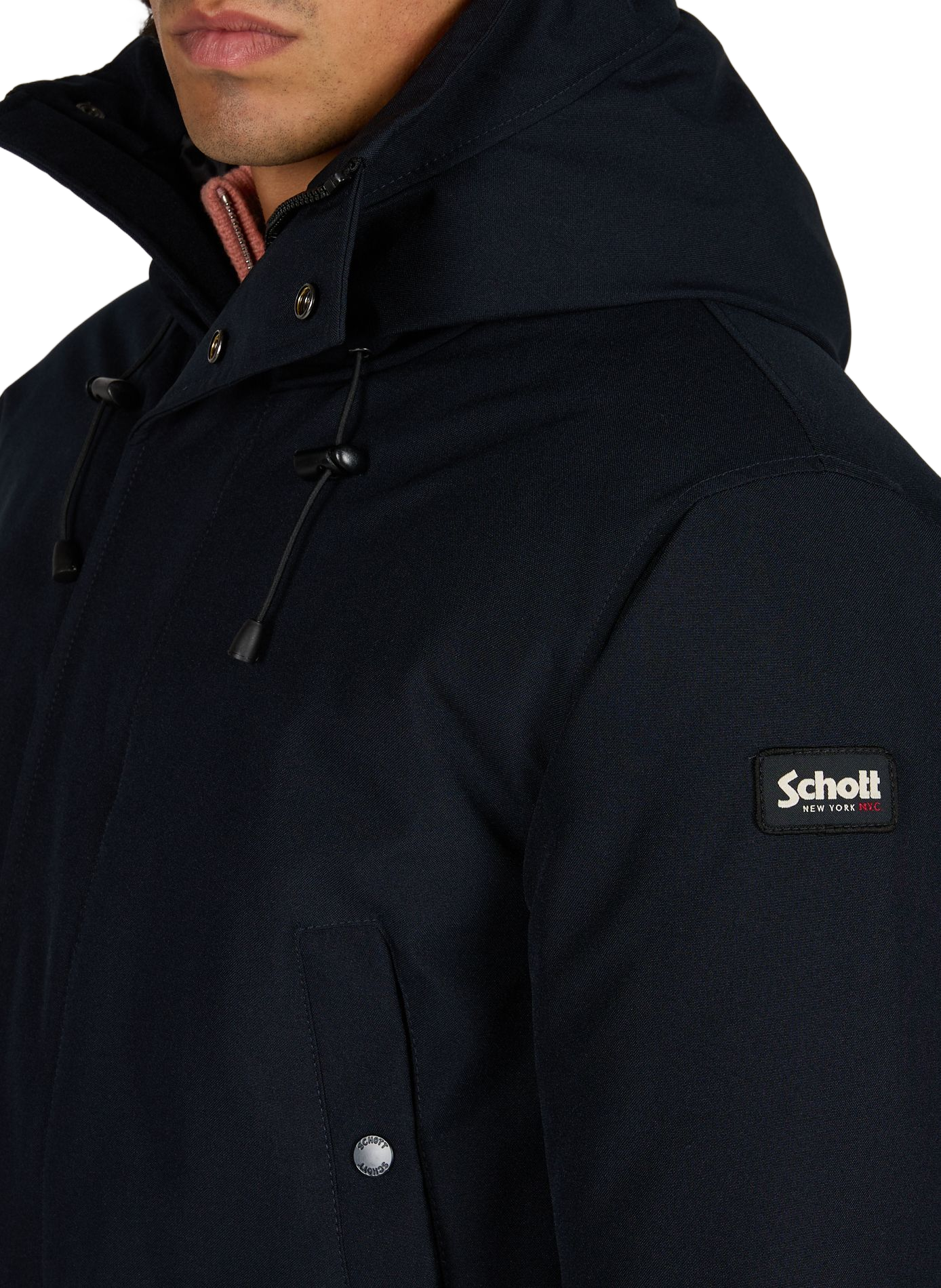 Parka matelassée mi-longue SCHOTT Bleu
