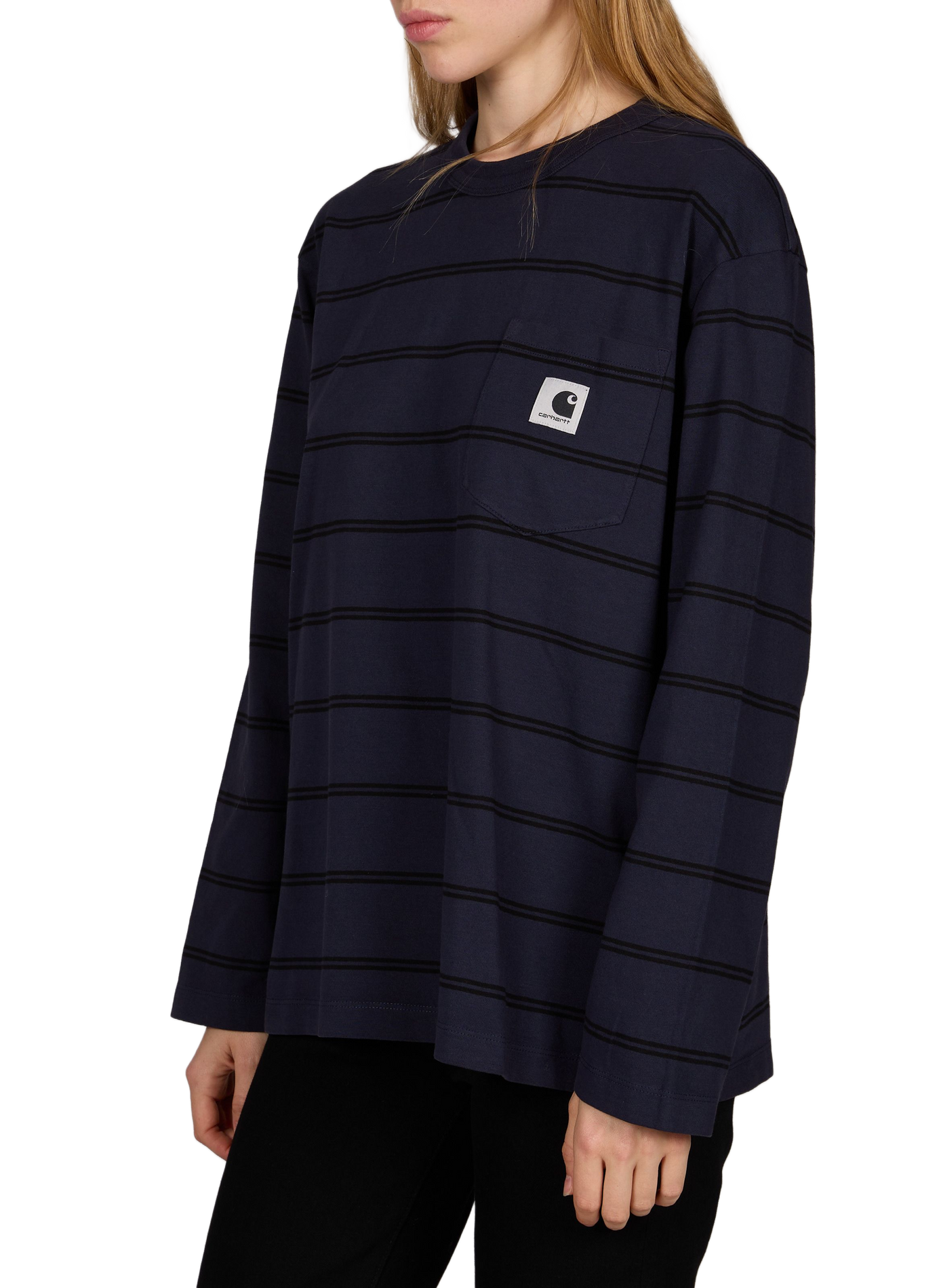 Round-neck striped straight T-shirt CARHARTT WIP Multicolour