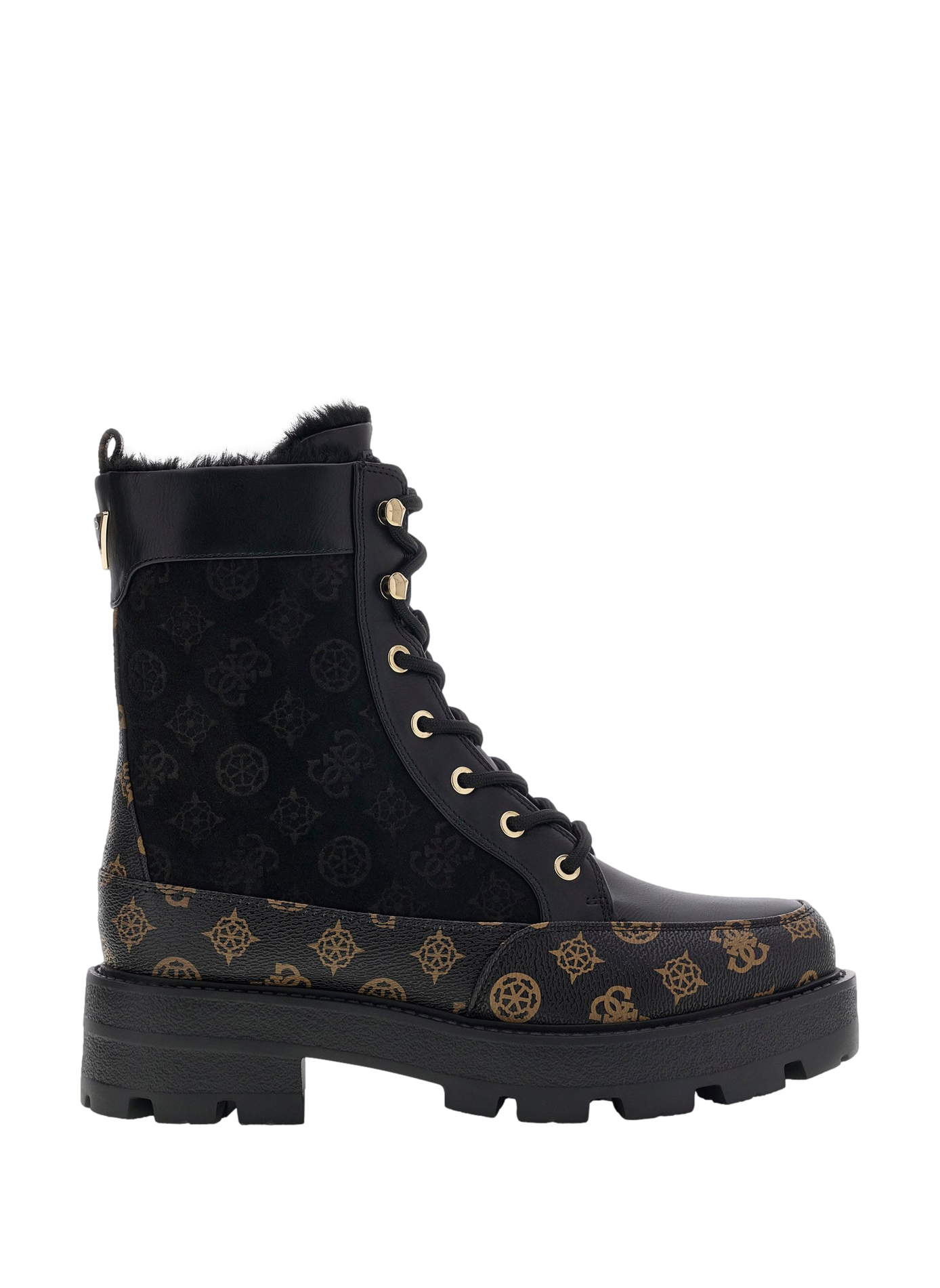 Logo lace-up ankle boots GUESS Black