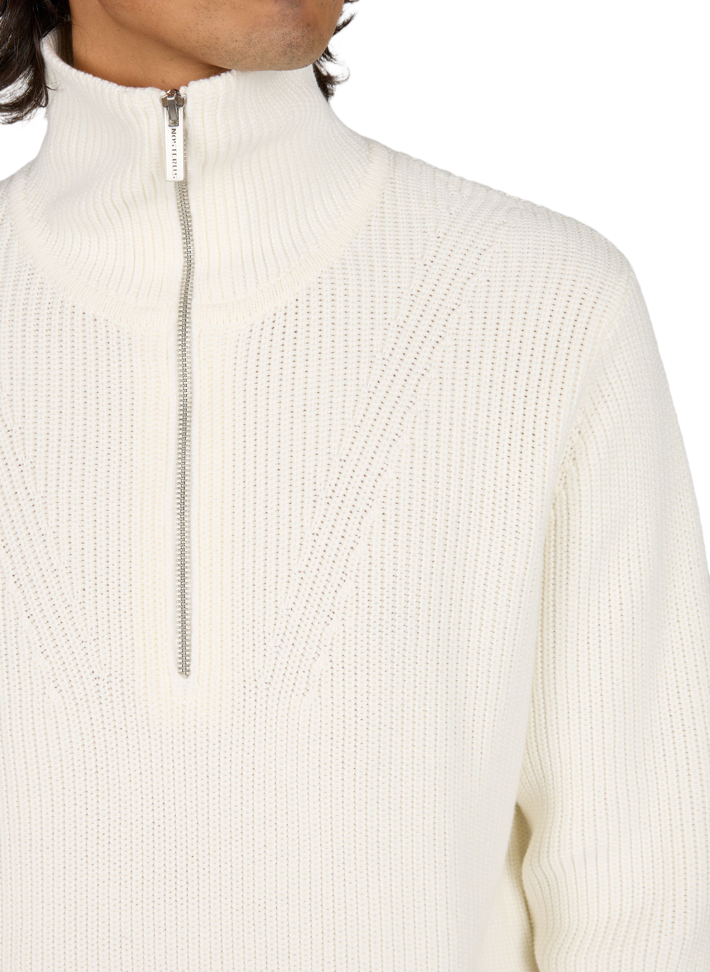 Pull ample col zippé uni STRELLSON Beige