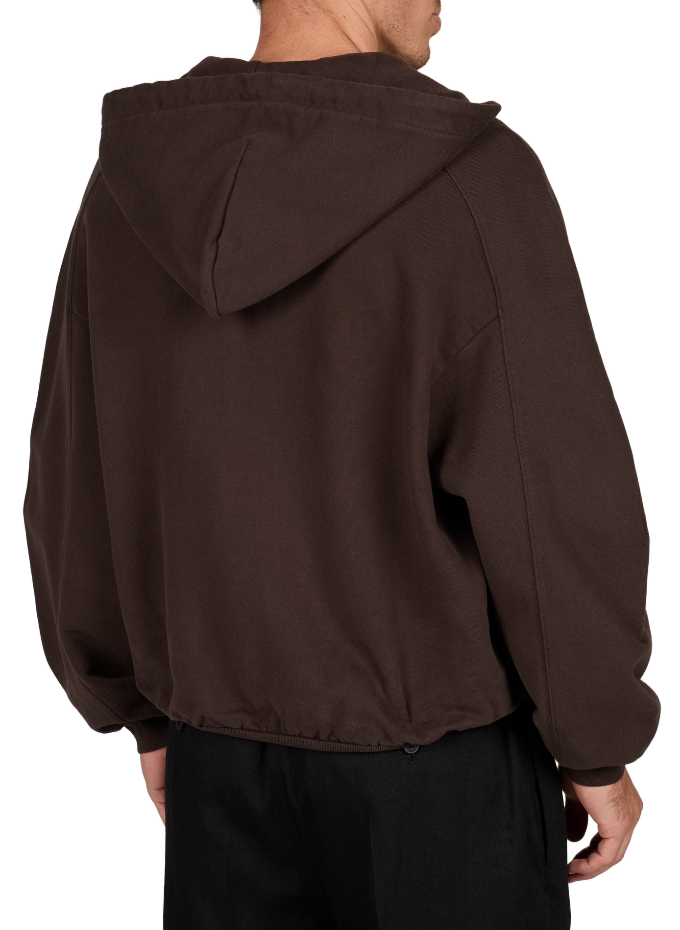 Effen hoodie met rits JACQUEMUS Bruin