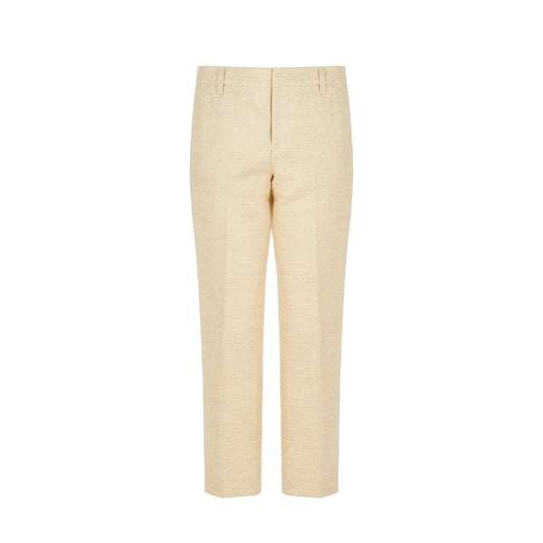 Pantalon Posh en coton et lin à fil lurex