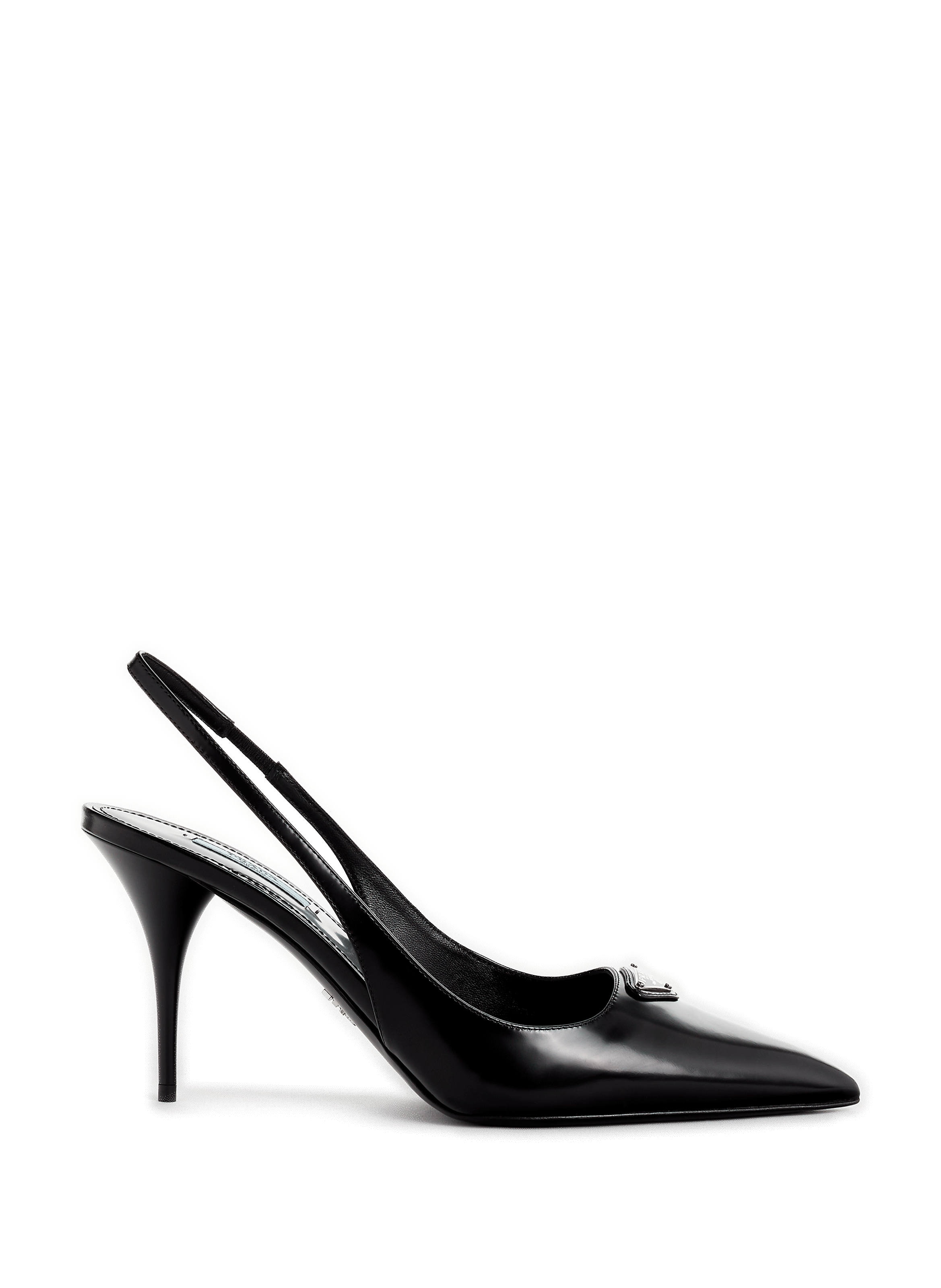 Leather slingback PRADA Black