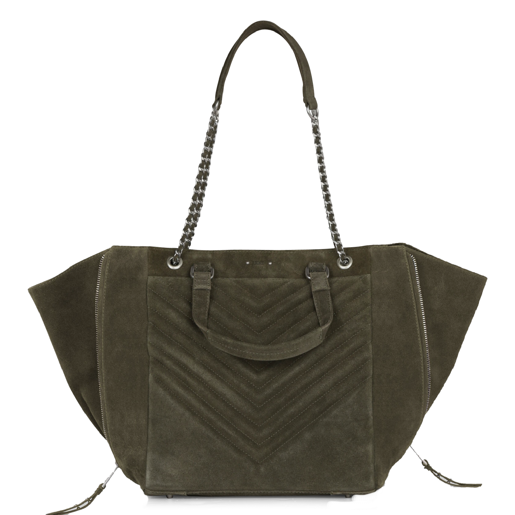 Sac bandoulière en cuir velours