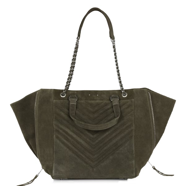 Sac bandoulière en cuir velours