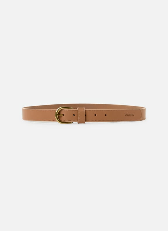 Leather buckle belt Beige by DOCKERS DOCKERS Leather buckle belt Beige
