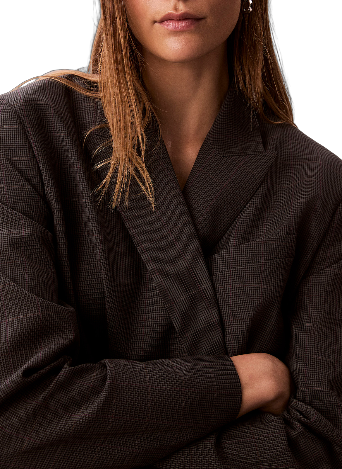 Blazer ample en laine mélangée  CALVIN KLEIN Multicolore