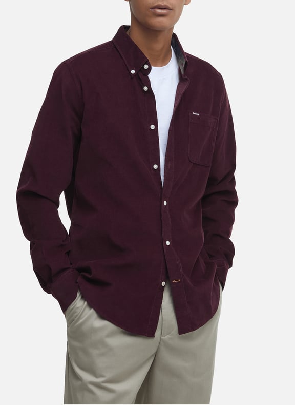 Chemise velours en coton Rouge by BARBOUR BARBOUR Chemise velours en coton Rouge