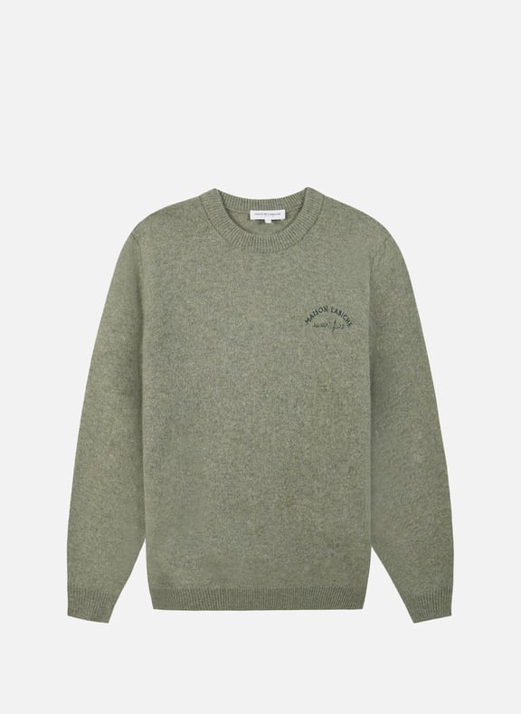 Pull droit en laine vierge Vert by MAISON LABICHE MAISON LABICHE Pull droit en laine vierge Vert