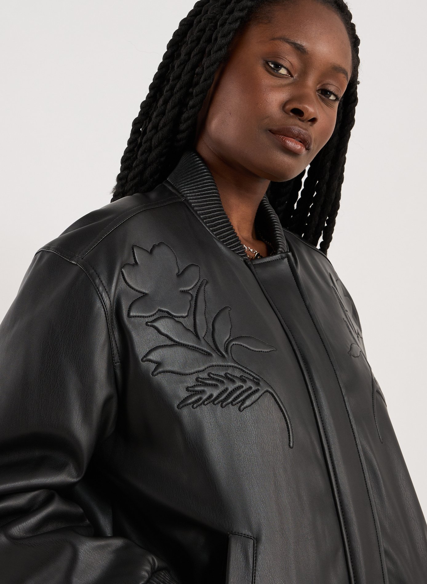 Blouson à relief GUESS Noir
