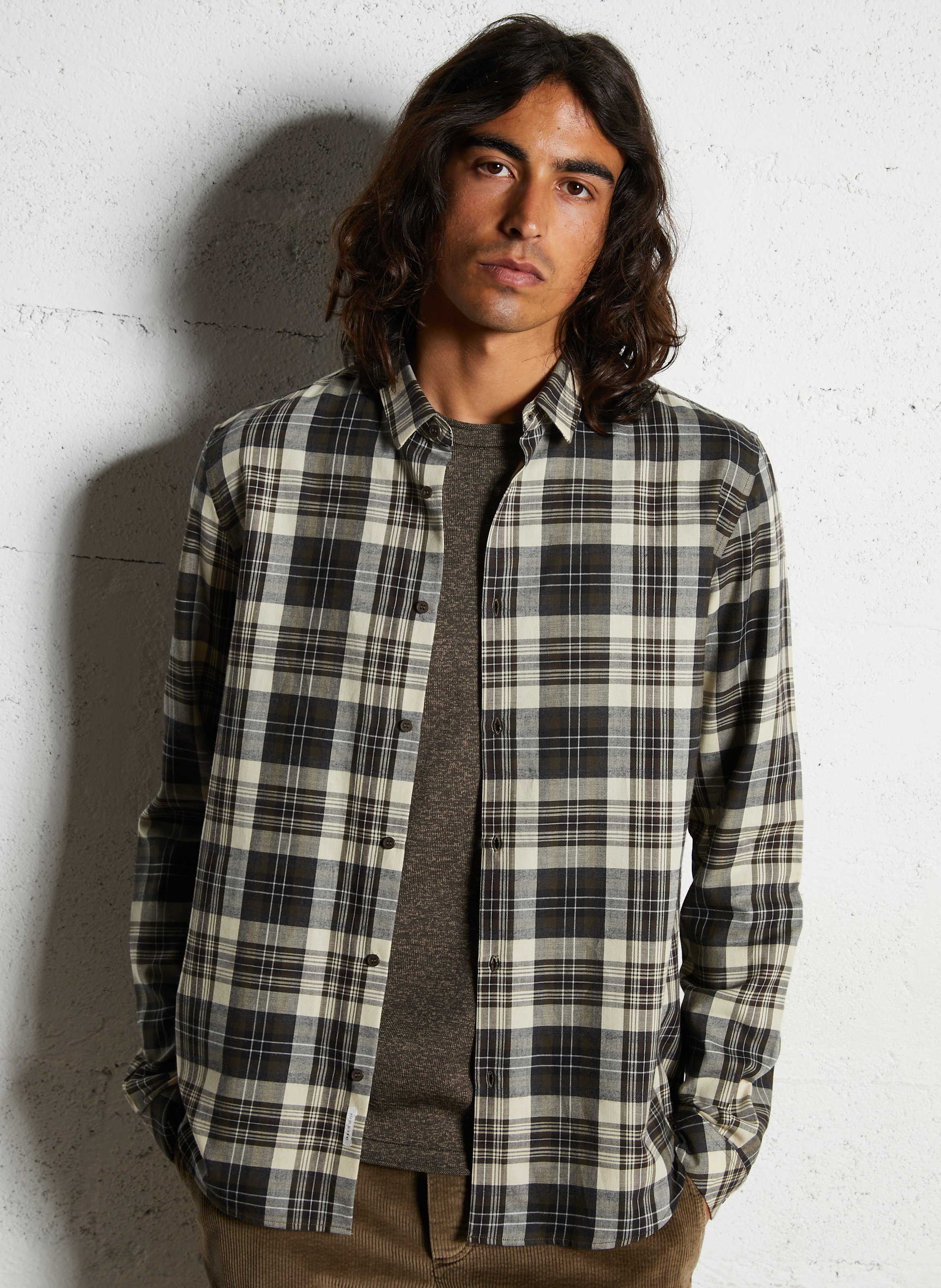 IKKS Chemise droite en coton Kaki