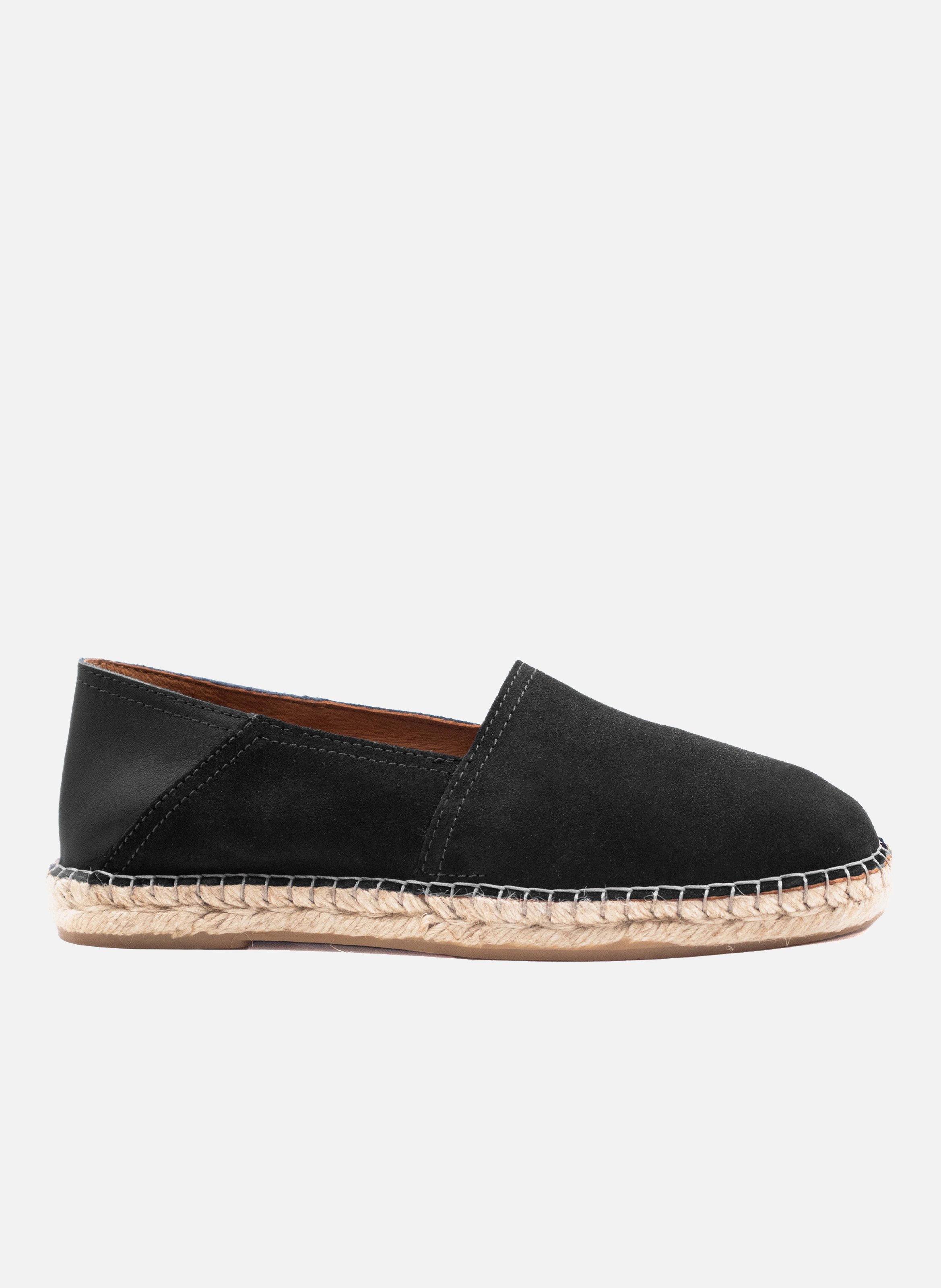 Espadrilles homme cuir daim JULES & JENN Noir
