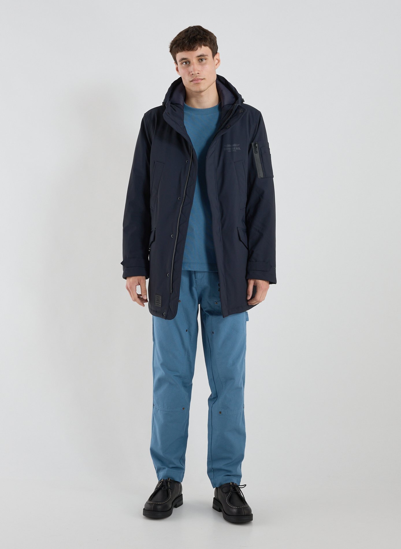 Parka Golfield mi-longue BOMBERS ORIGINAL Bleu