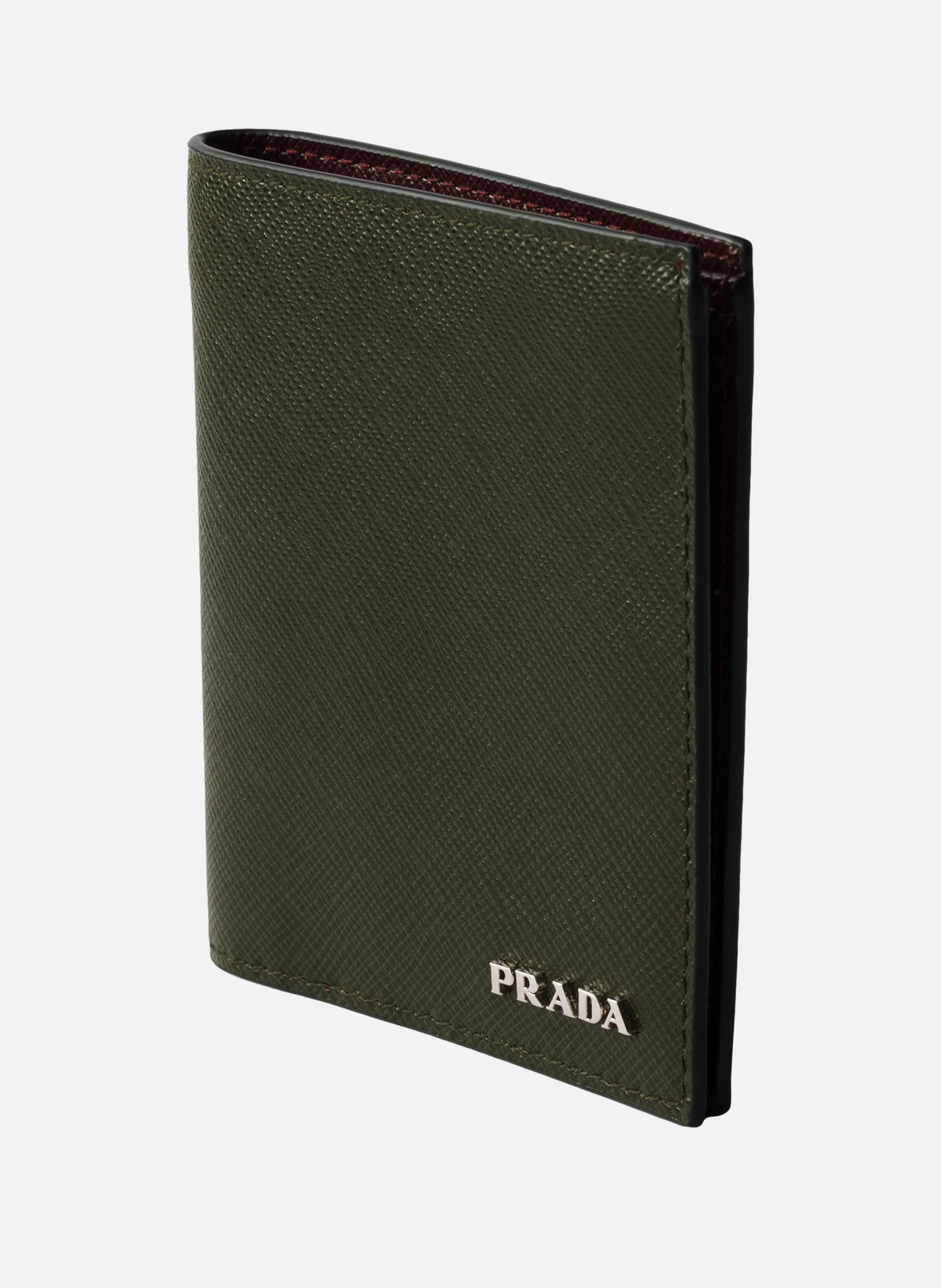 Portefeuille en cuir saffiano PRADA Vert