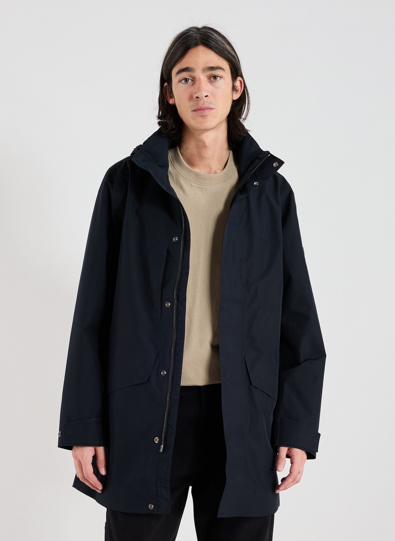 AIGLE Waterproof hooded parka Black