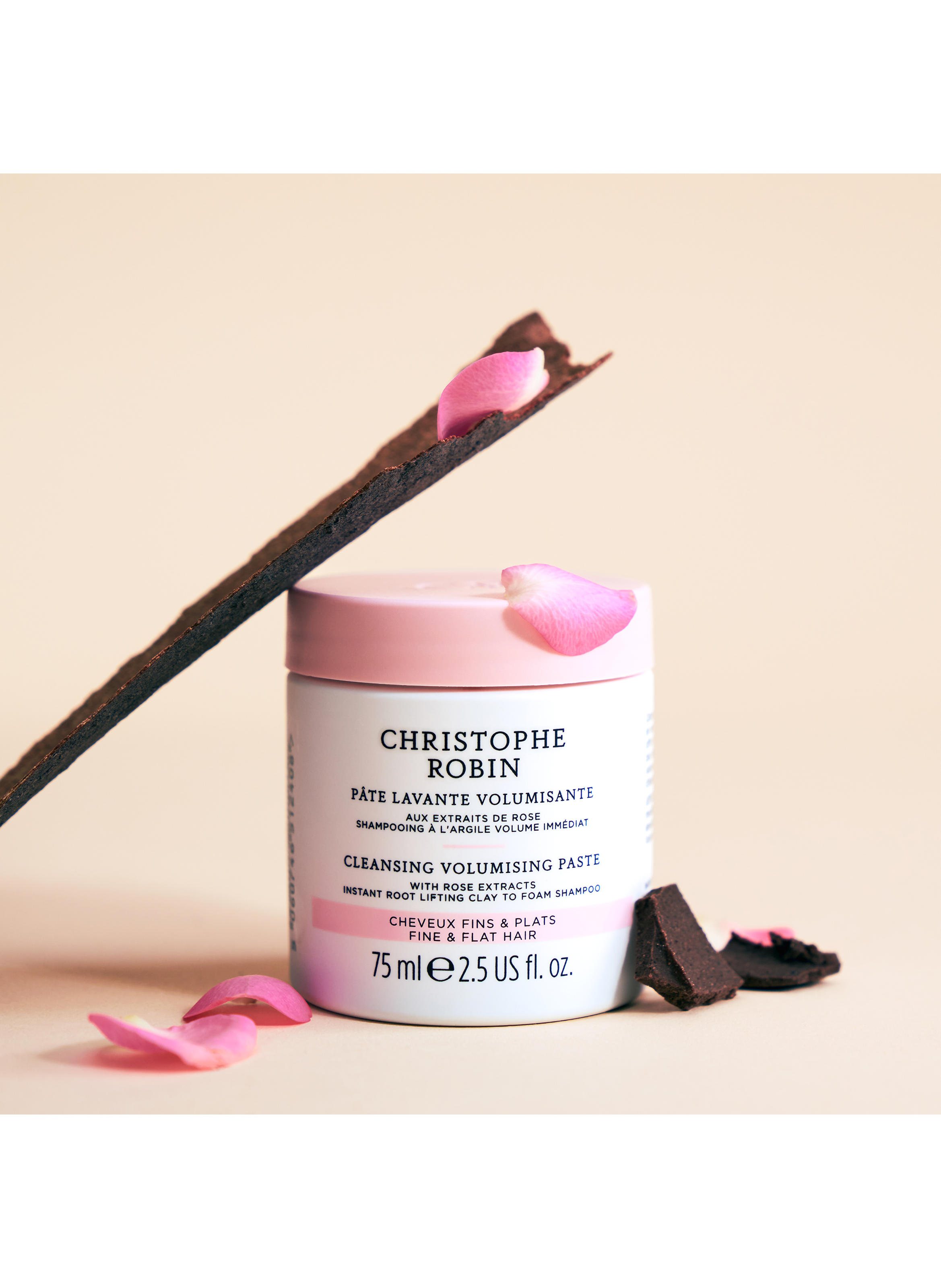 Cleansing Volumising Paste with Rose Extracts CHRISTOPHE ROBIN No color