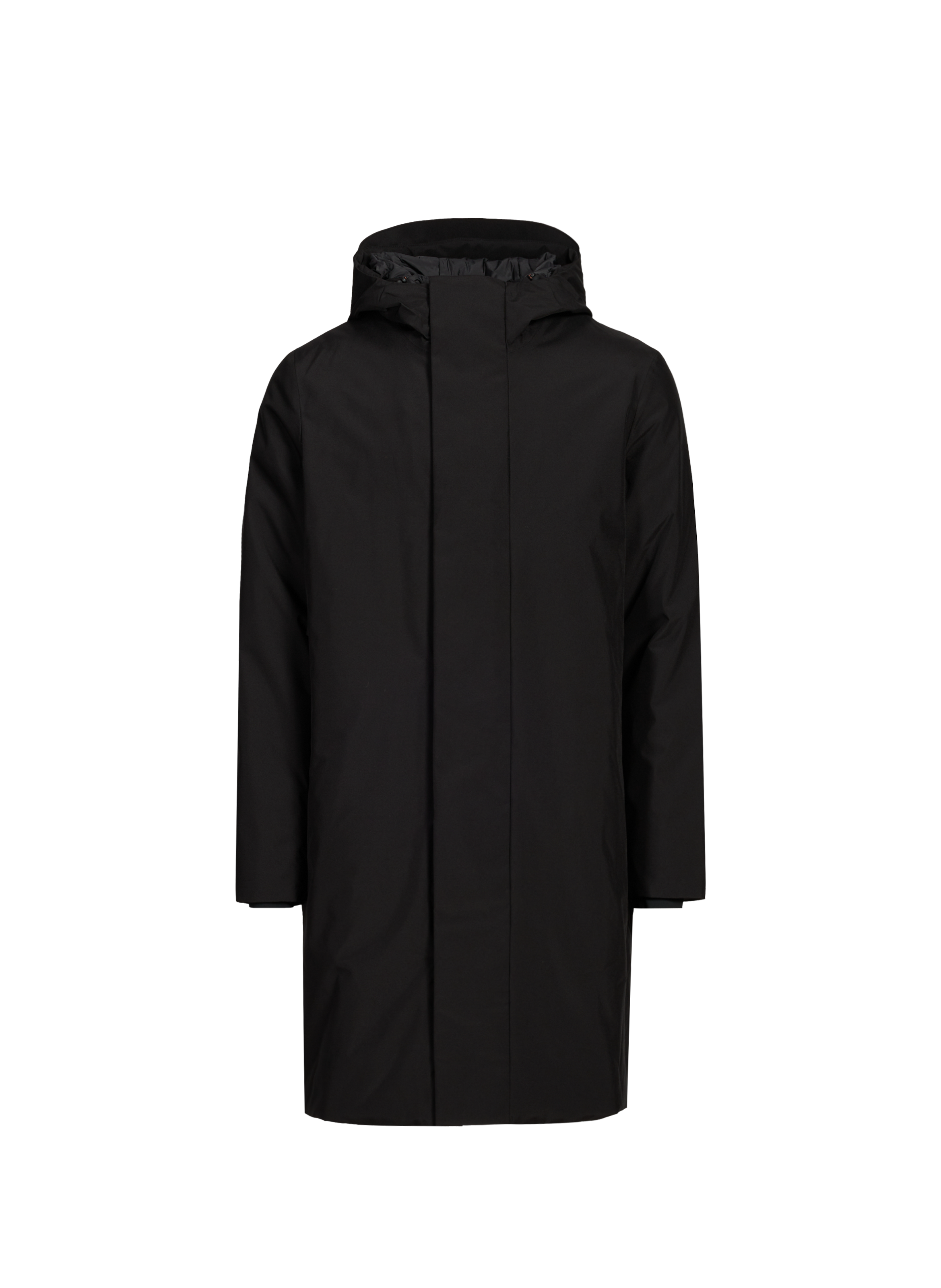 Long hooded jacket Black by SAVE THE DUCK SAVE THE DUCK Long hooded jacket Black