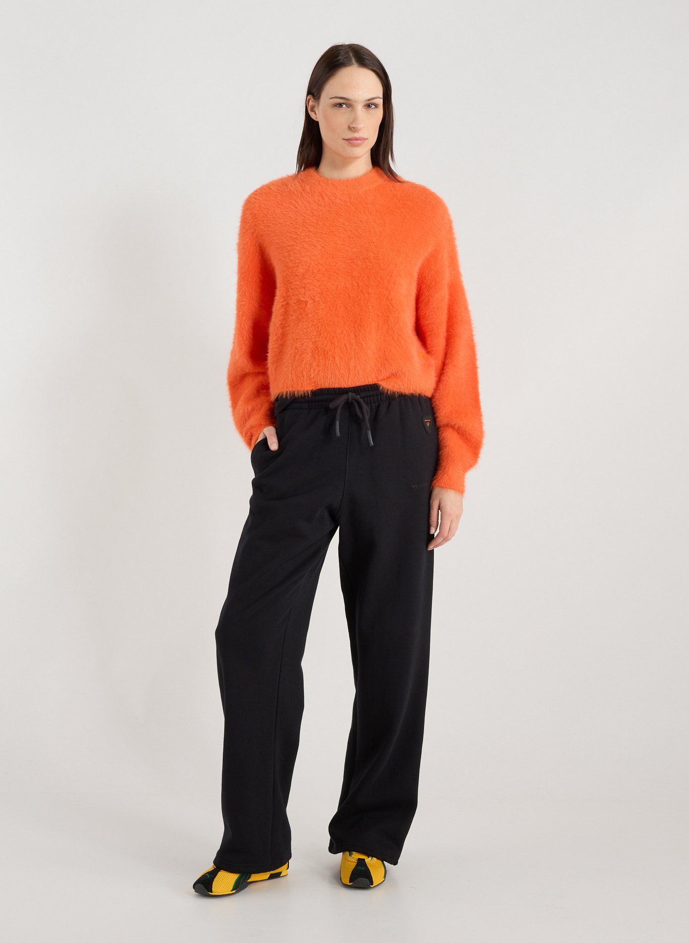 Pantalon de survêtement droit en coton mélangé GERTRUDE ET GASTON Noir