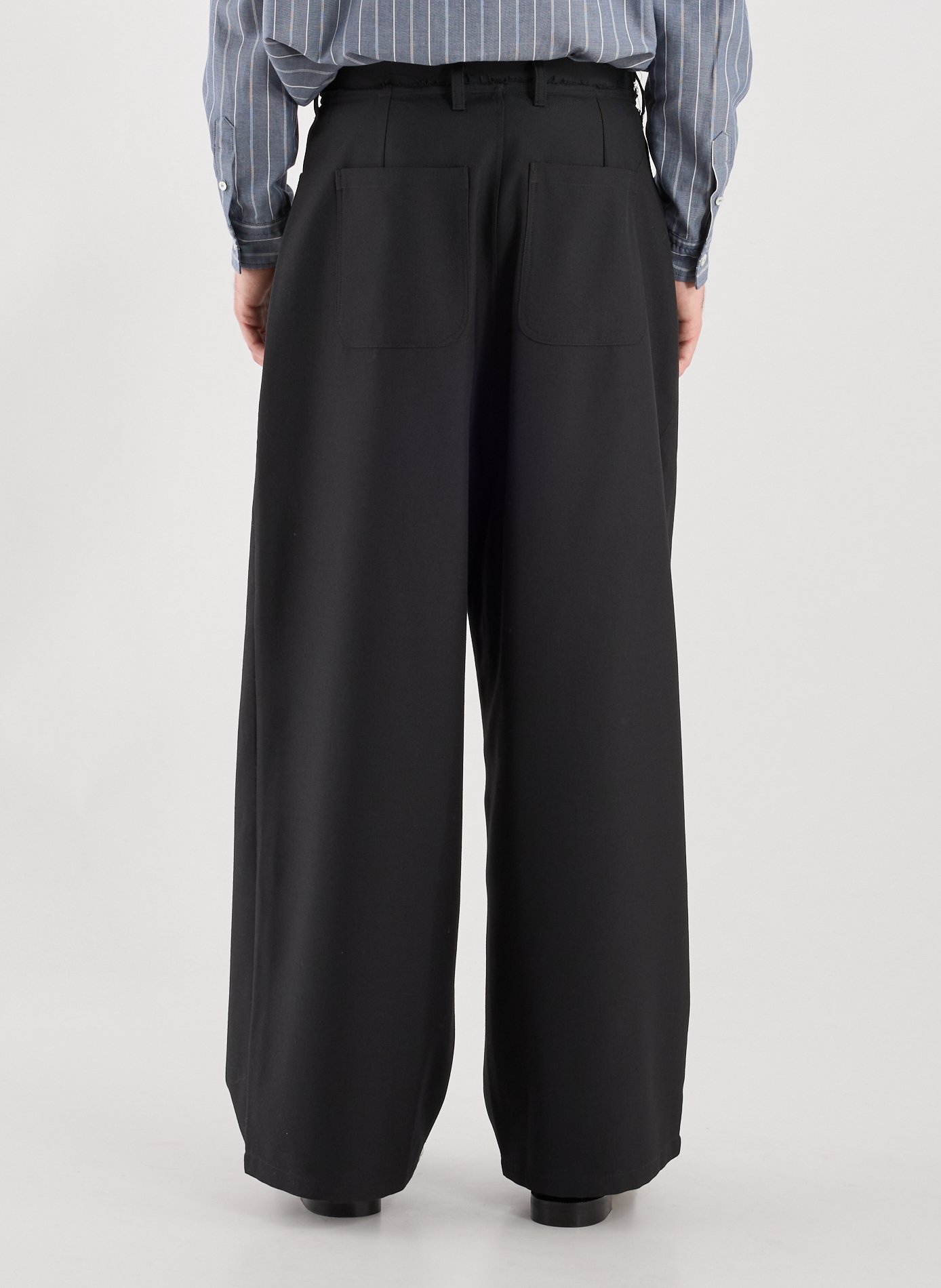Wide frayed pants CAMIEL FORTGENS Black