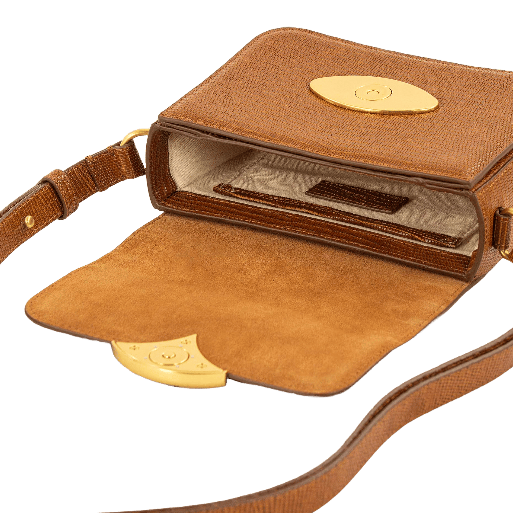 Sac bandoulière en cuir effet crocodile diviluz mimo e SESSUN Marron