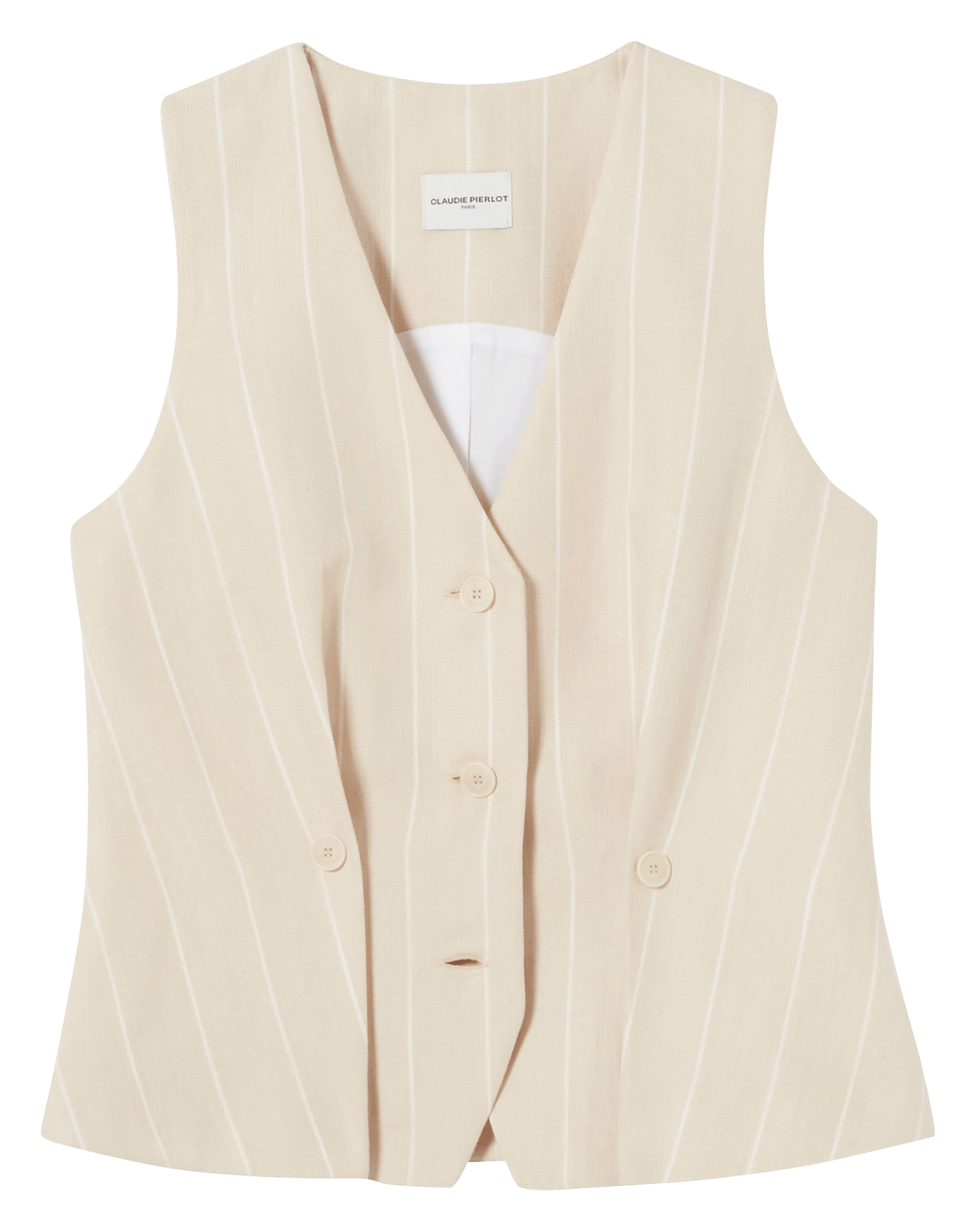 Veste col v CLAUDIE PIERLOT Beige