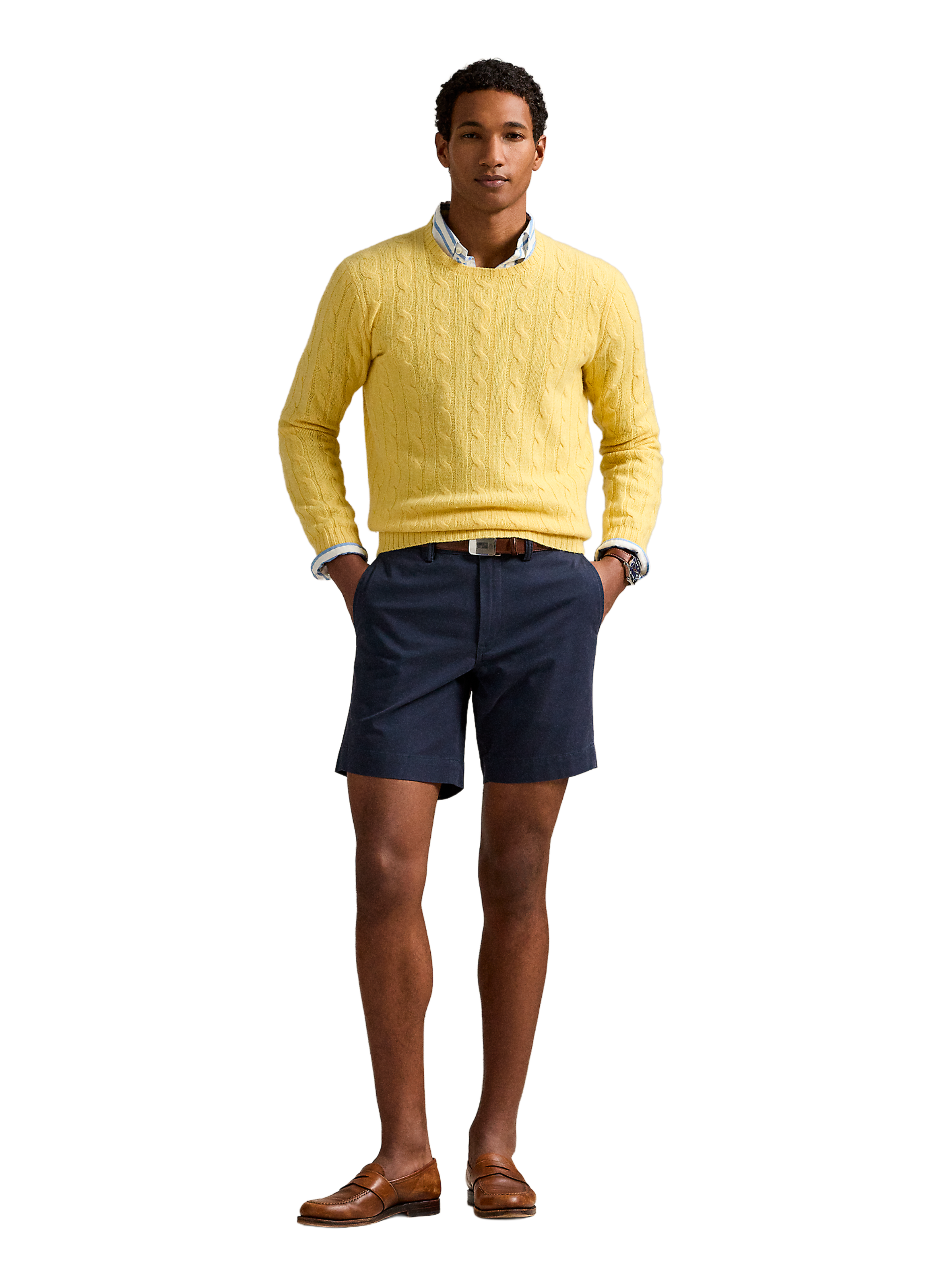 Straight stretch cotton shorts POLO RALPH LAUREN Blue
